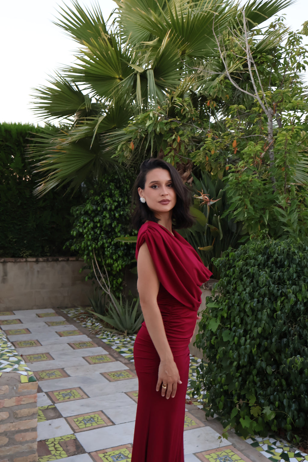 Vestido Odette Rojo vino