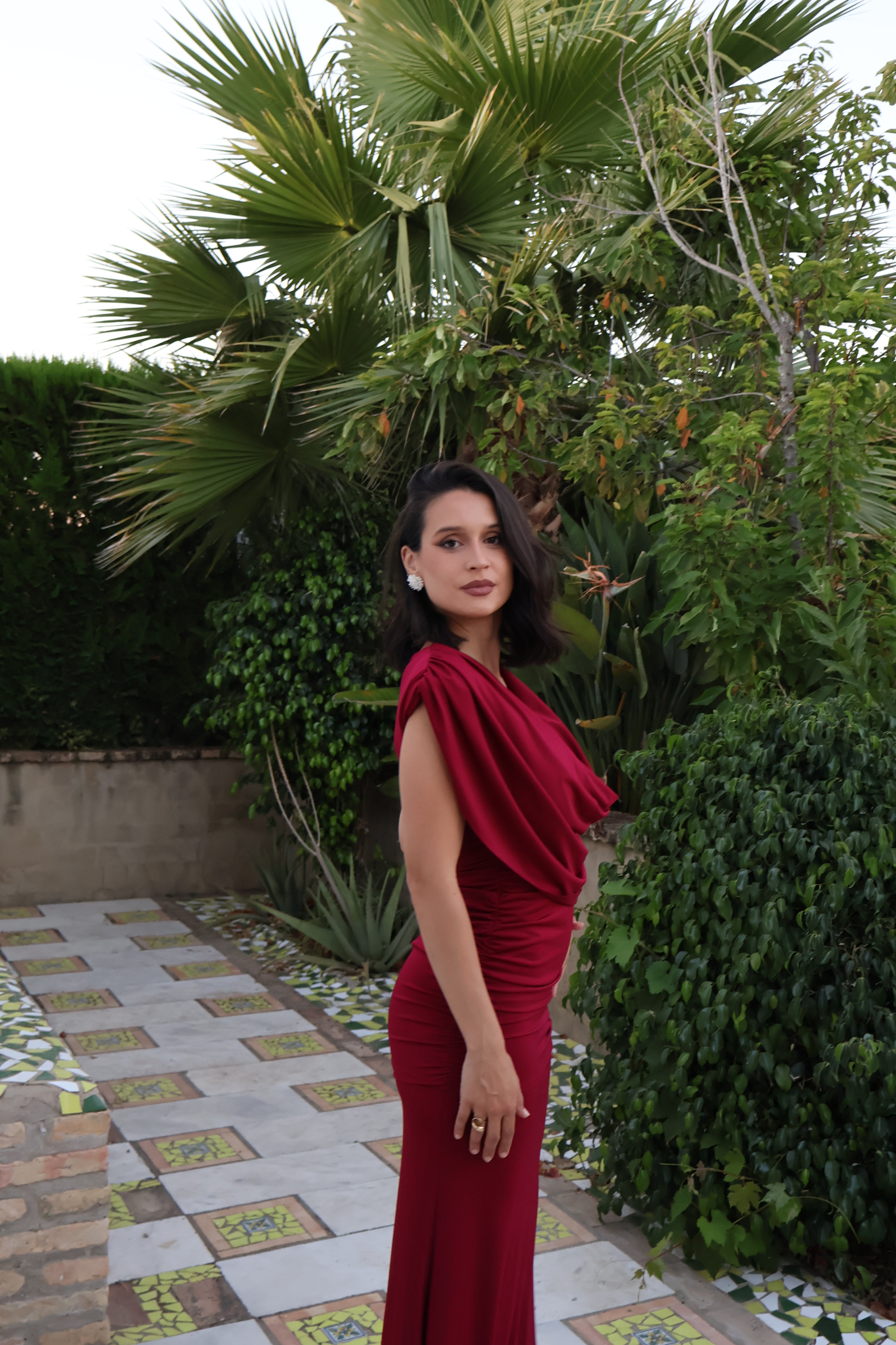 Vestido Odette Rojo vino