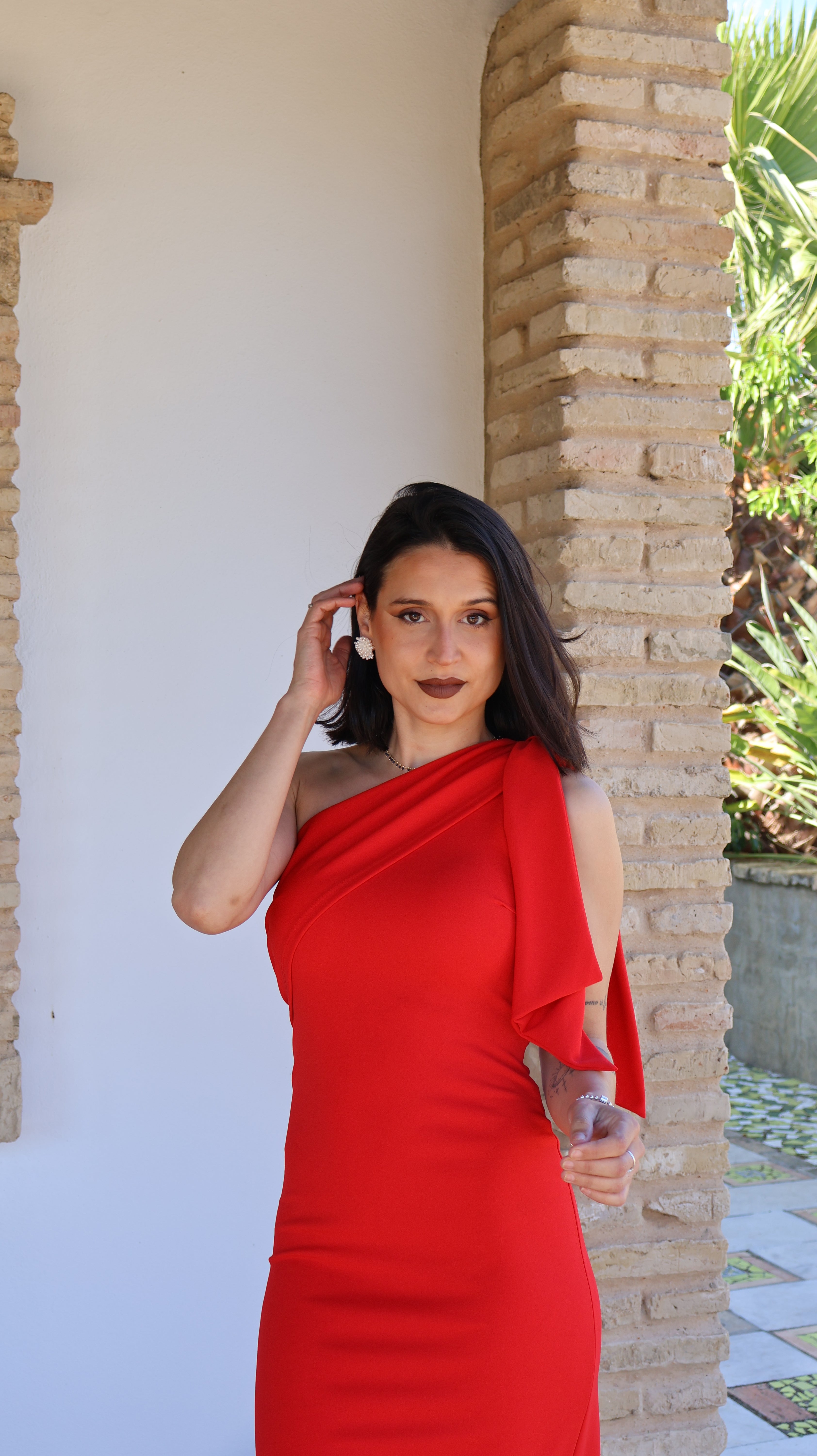 Vestido lazo rojo