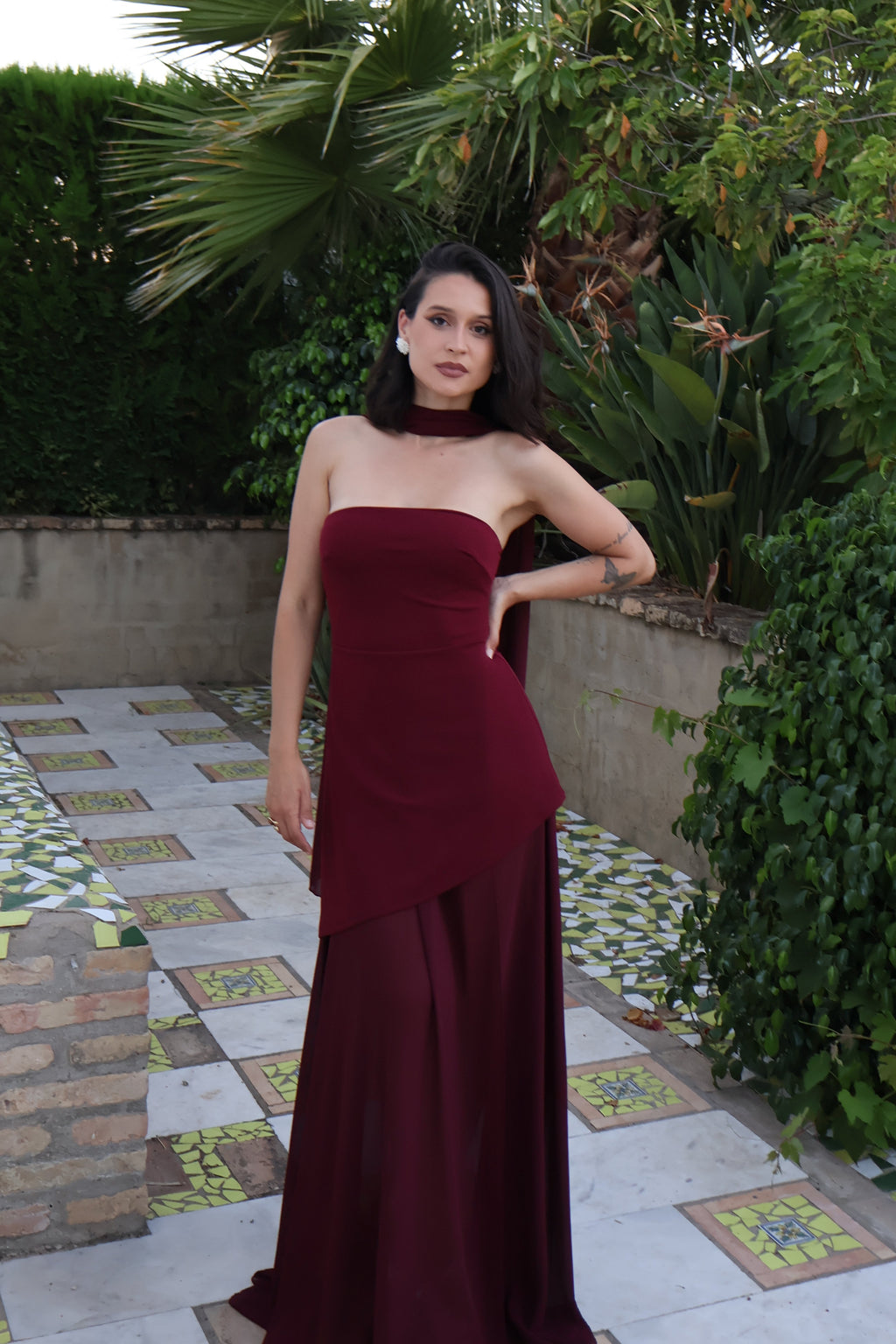 Vestido Selena Burdeos