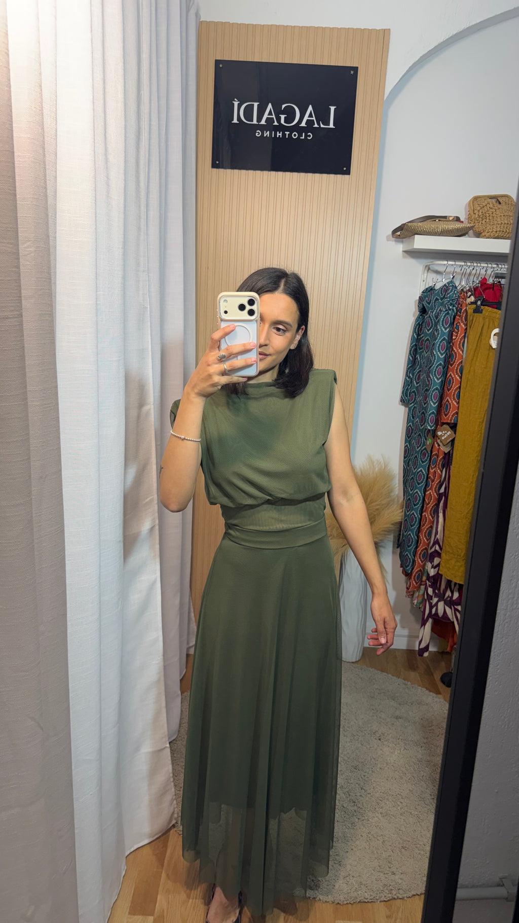 Conjunto tull verde