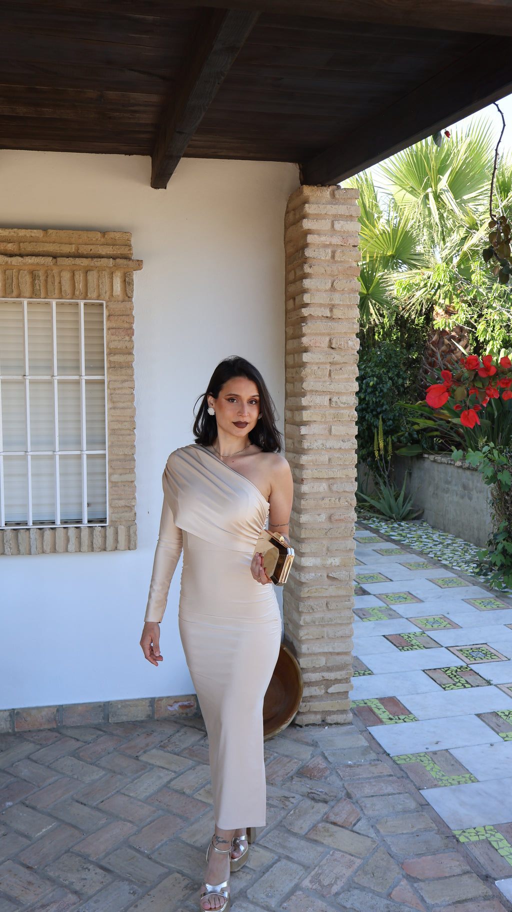 Vestido María beige