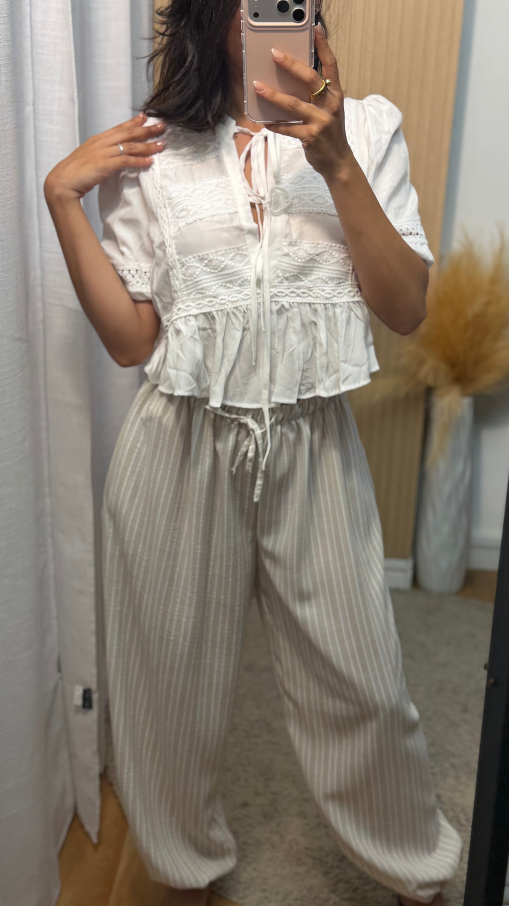 Pantalón bombacho rayas