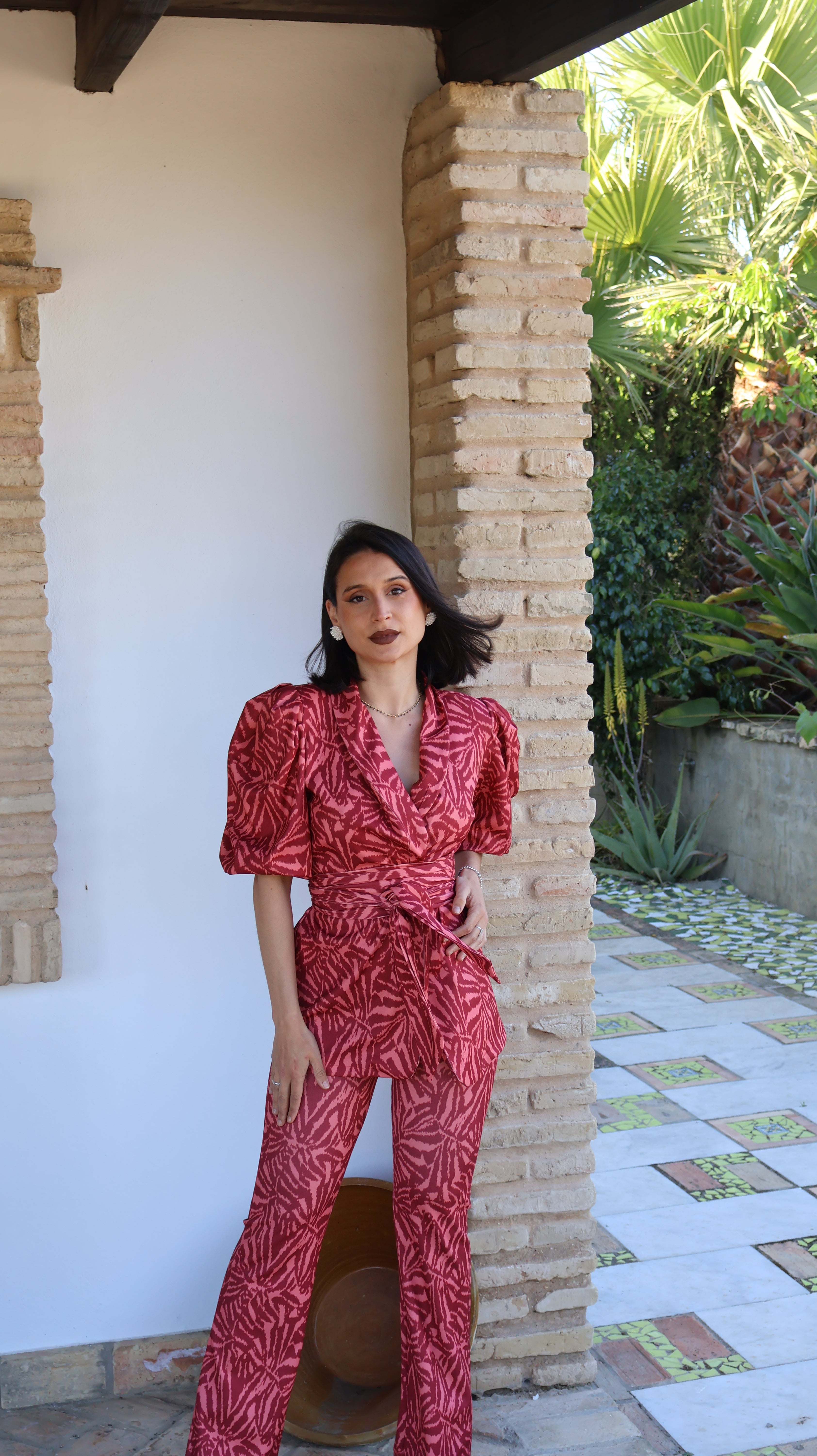 Traje estampado