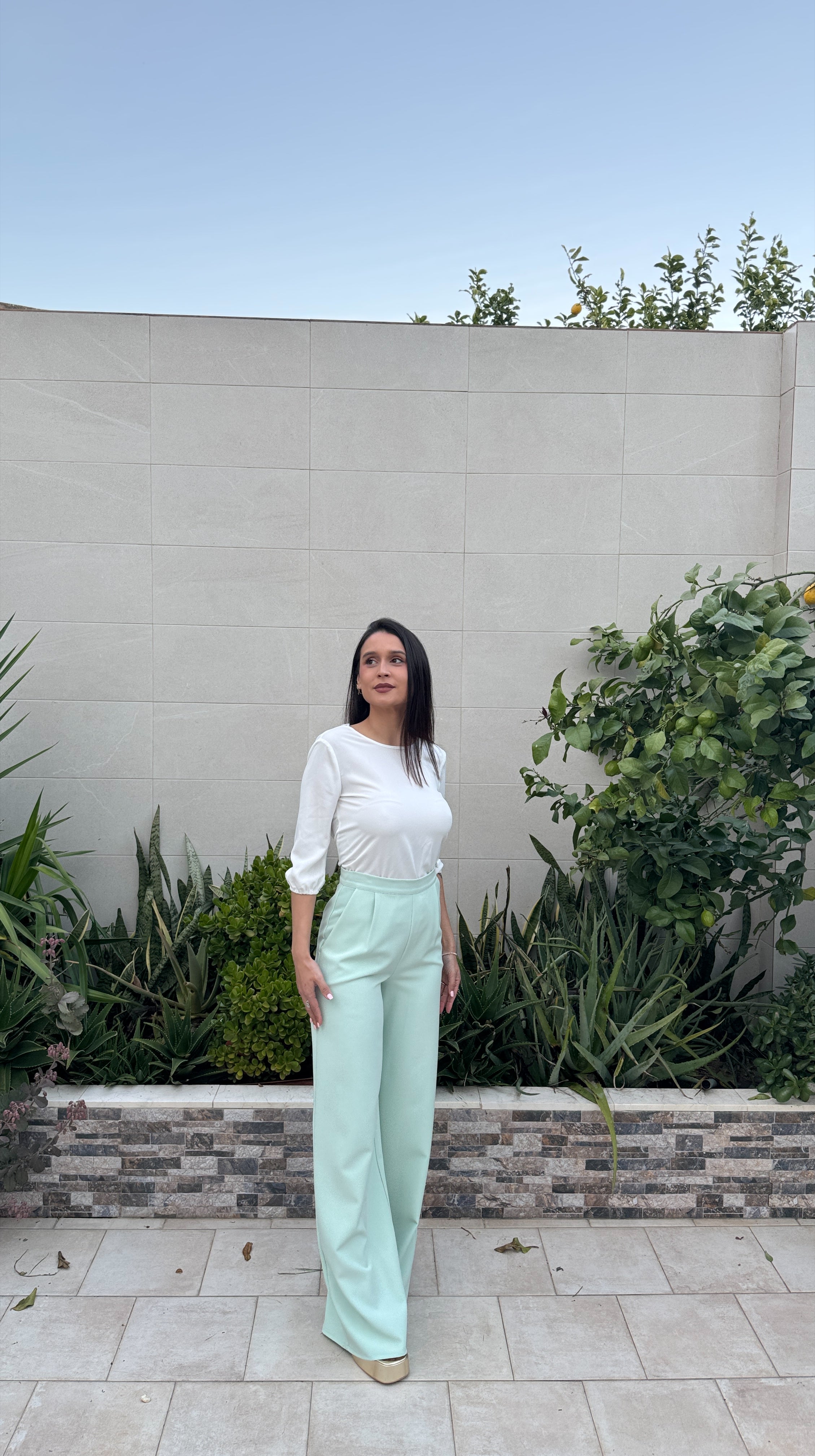 Pantalón verde Agua