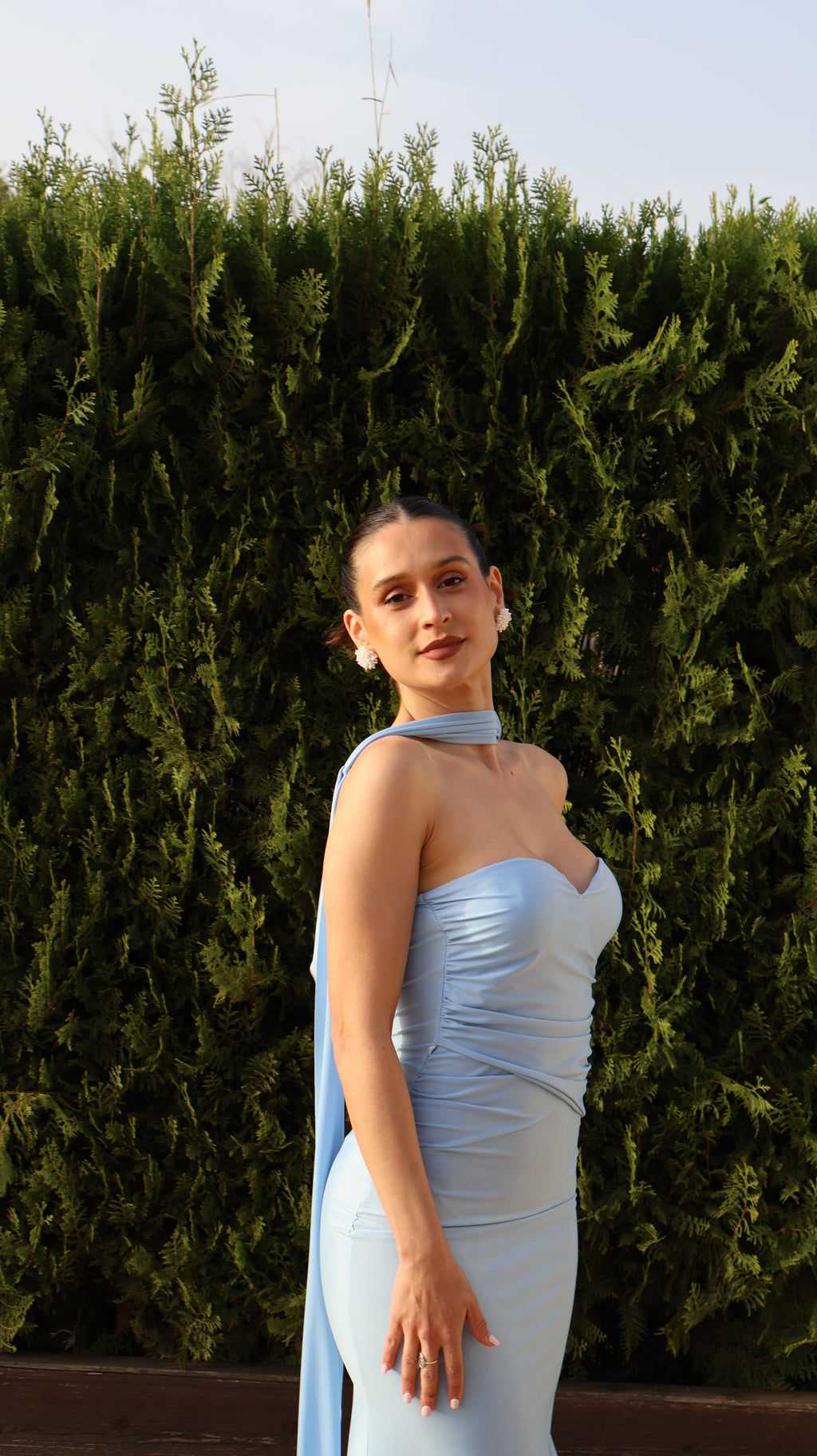 Vestido Esmeralda celeste