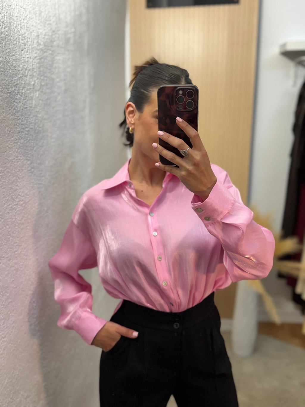 Camisa brillo rosa