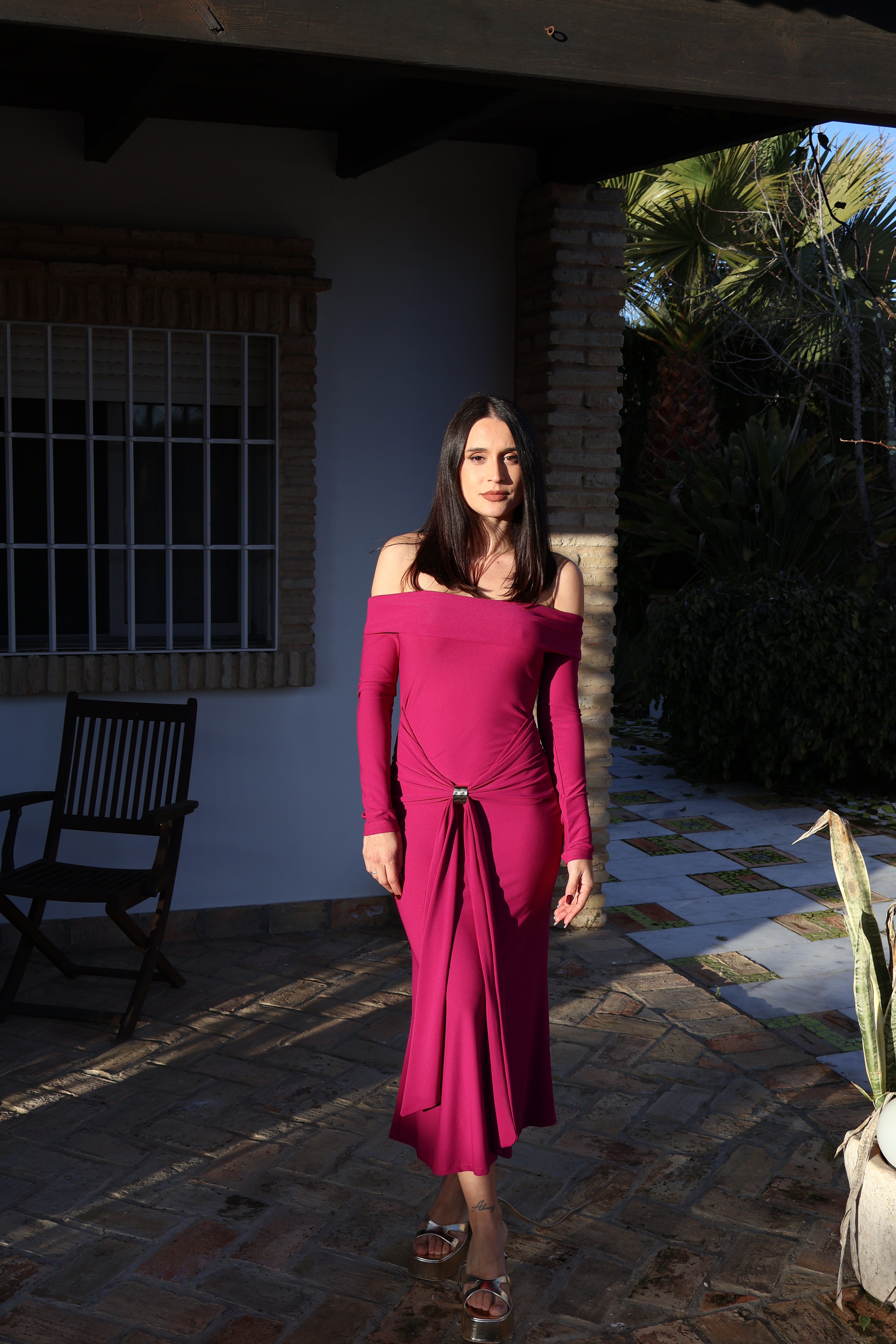 Vestido Leila fucsia