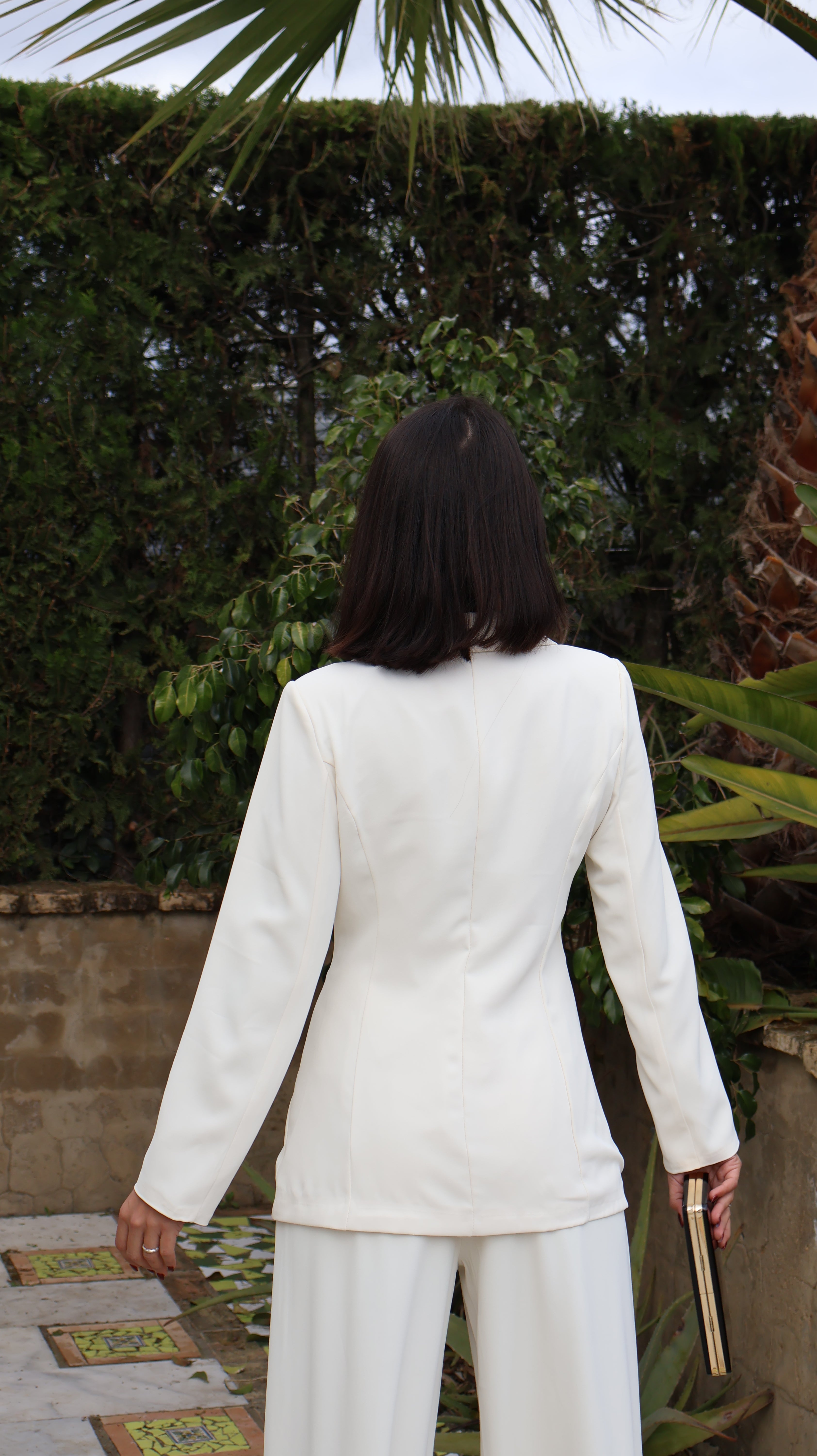 Traje beige