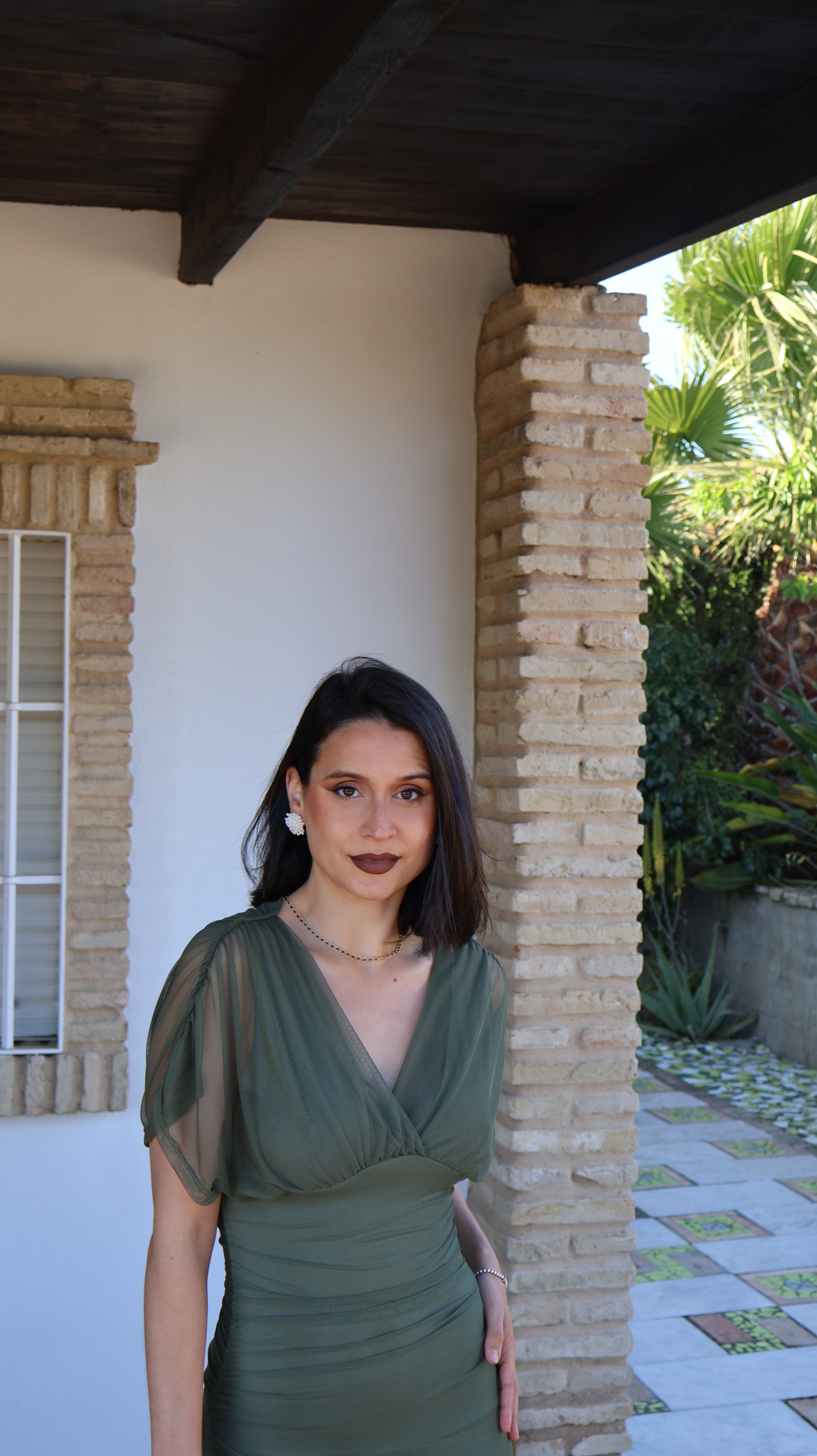 Vestido tul verde