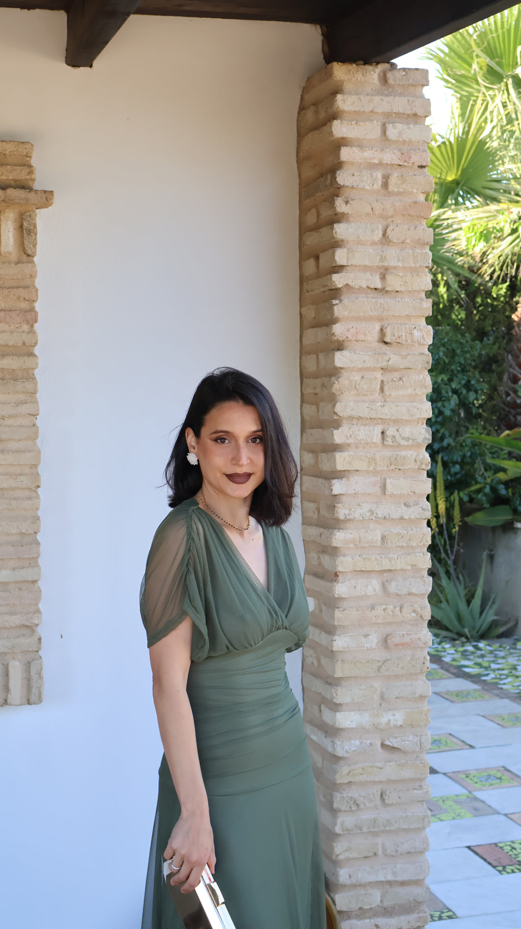 Vestido tul verde
