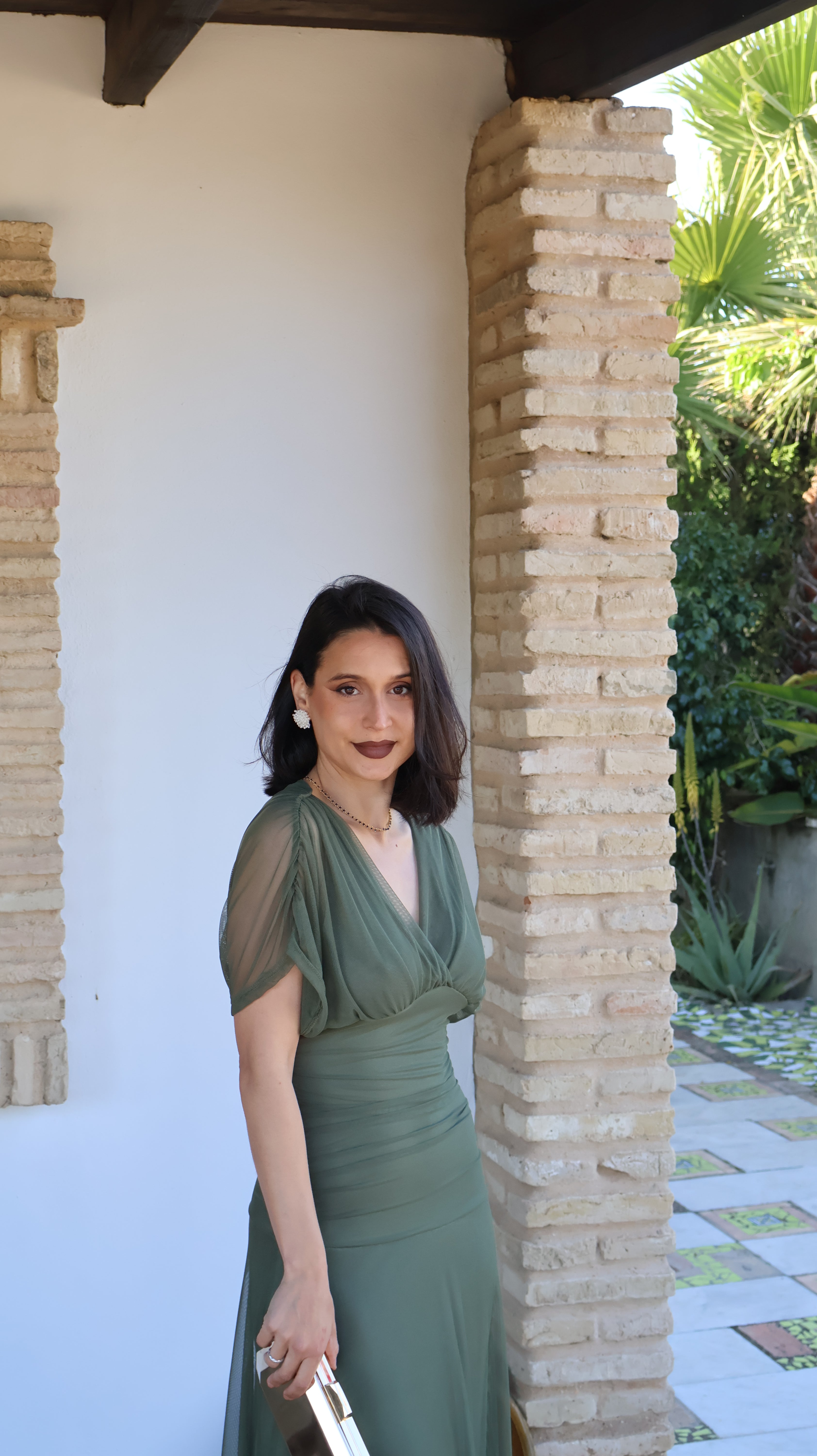 Vestido tul verde