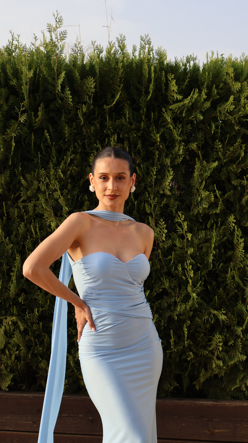 Vestido Esmeralda celeste