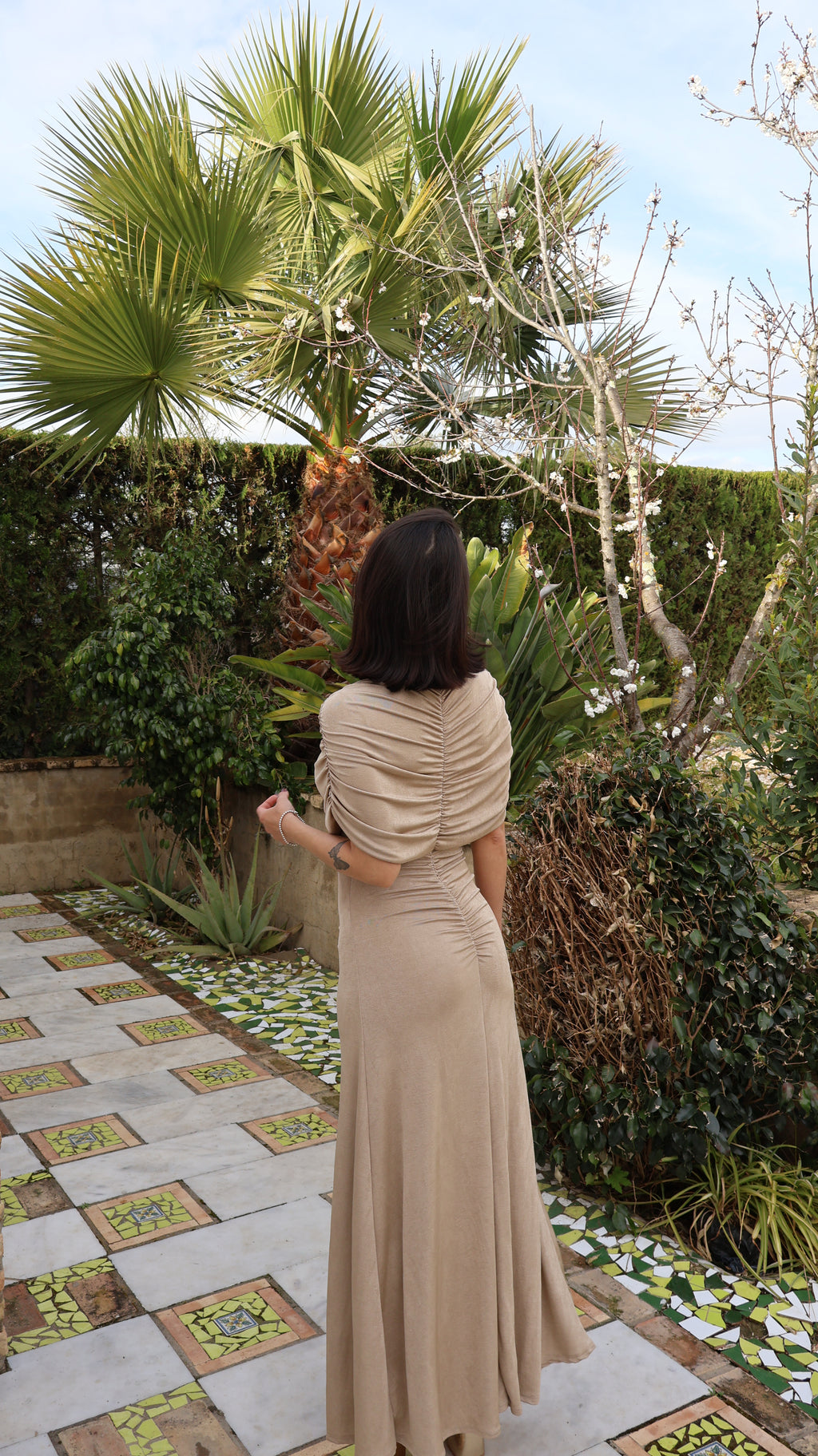 Vestido champán