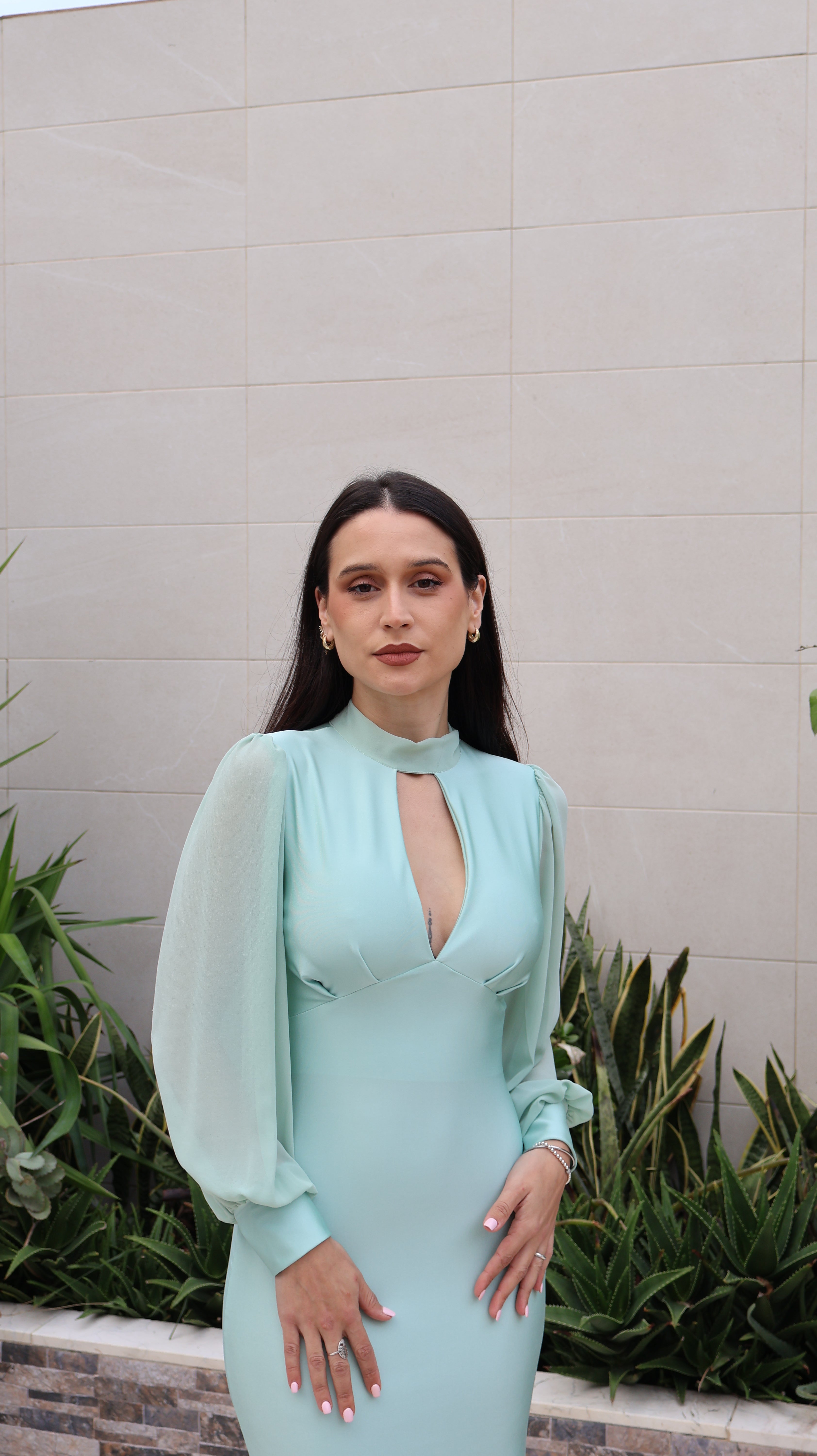 Vestido Fabiana Verde Agua