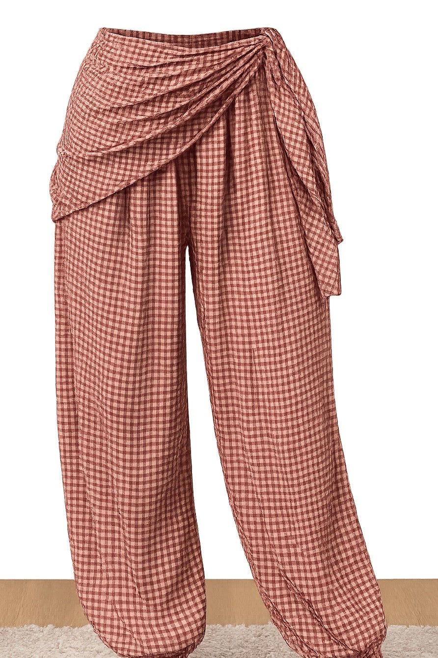Pantalón pareo vichy