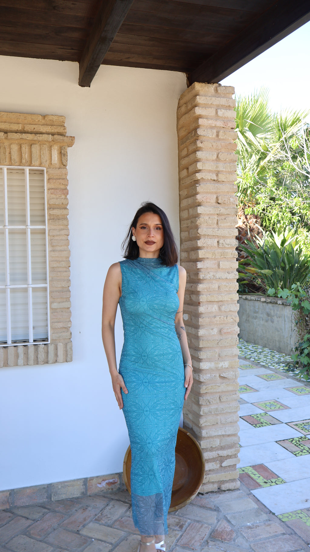 Vestido tul turquesa