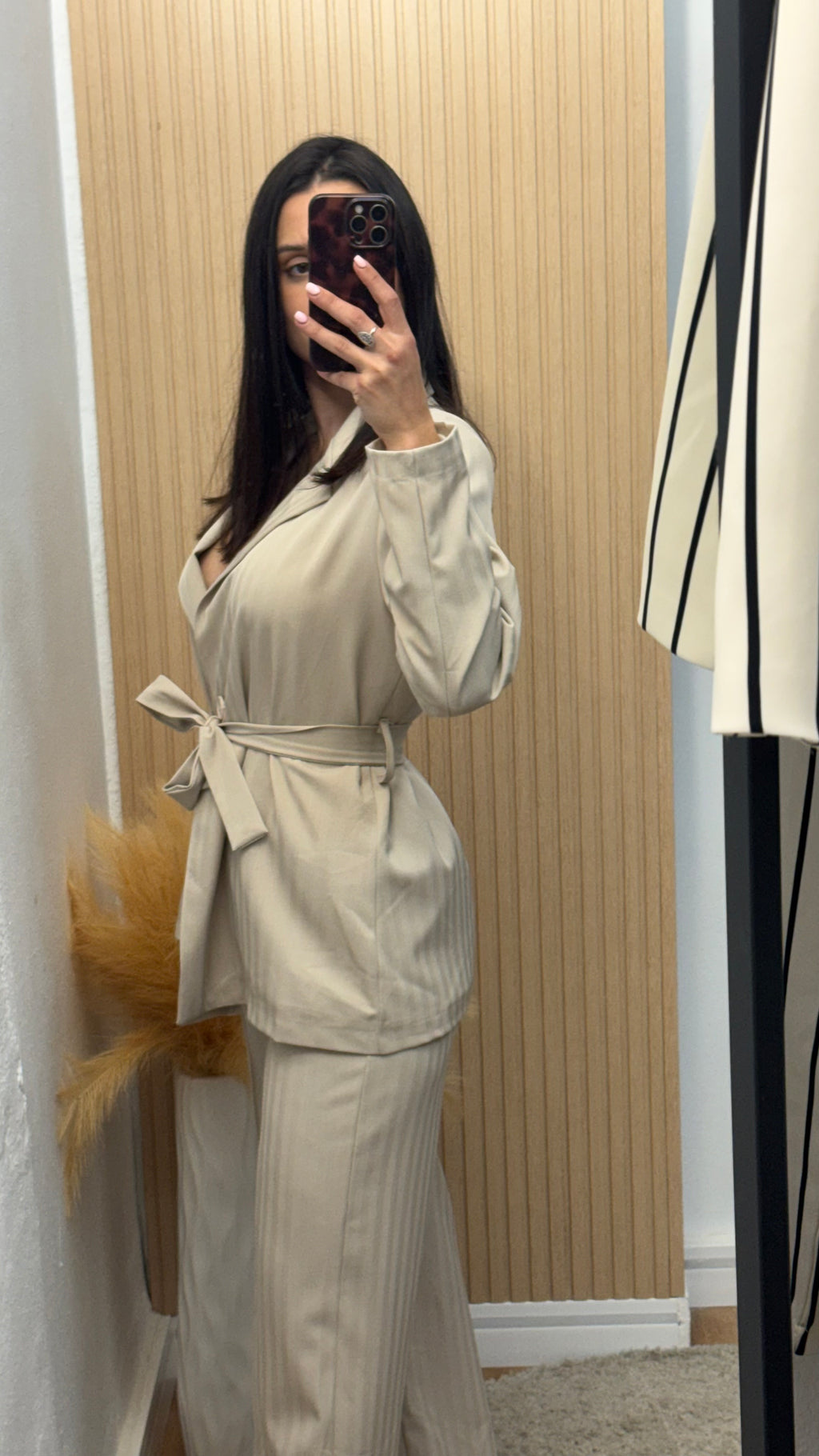 Traje de chaqueta beige