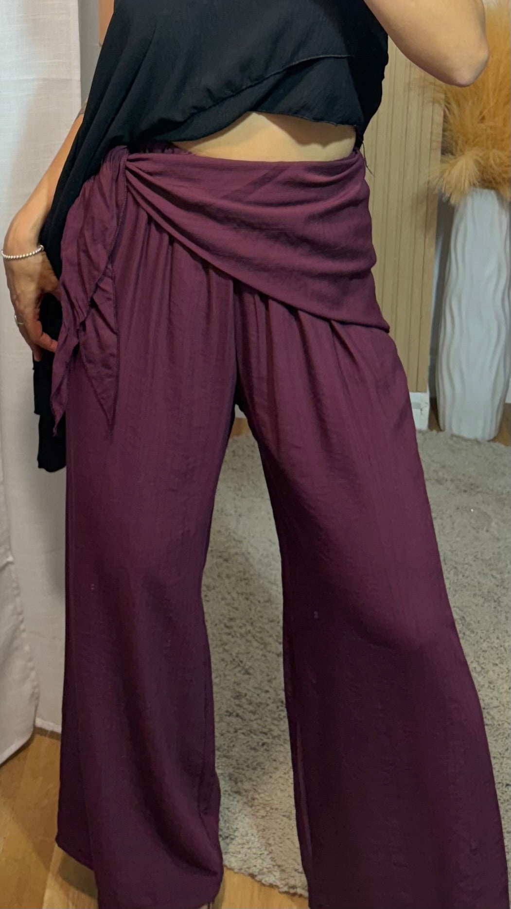 Pantalón pareo Burdeos
