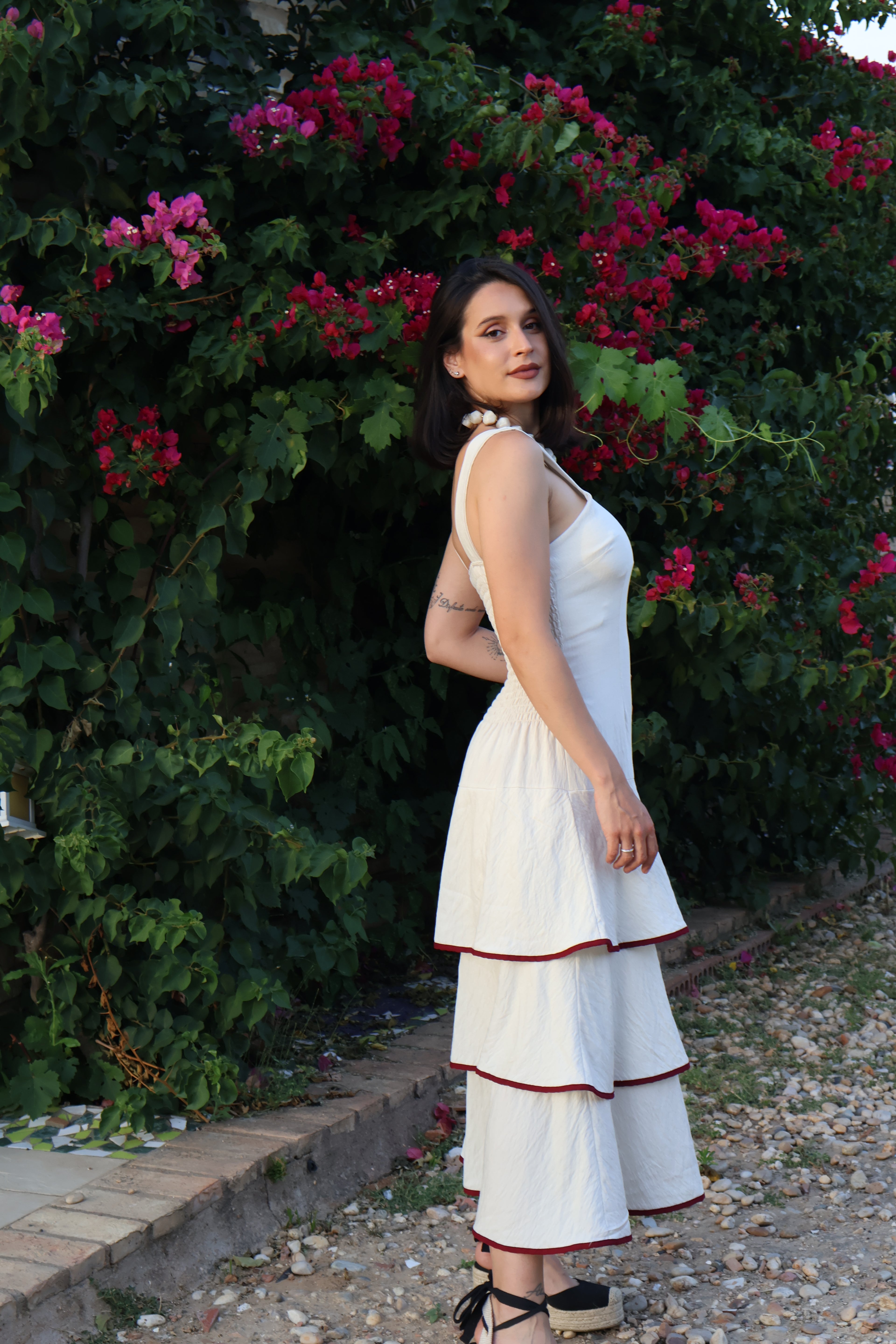 Vestido Marfil beige