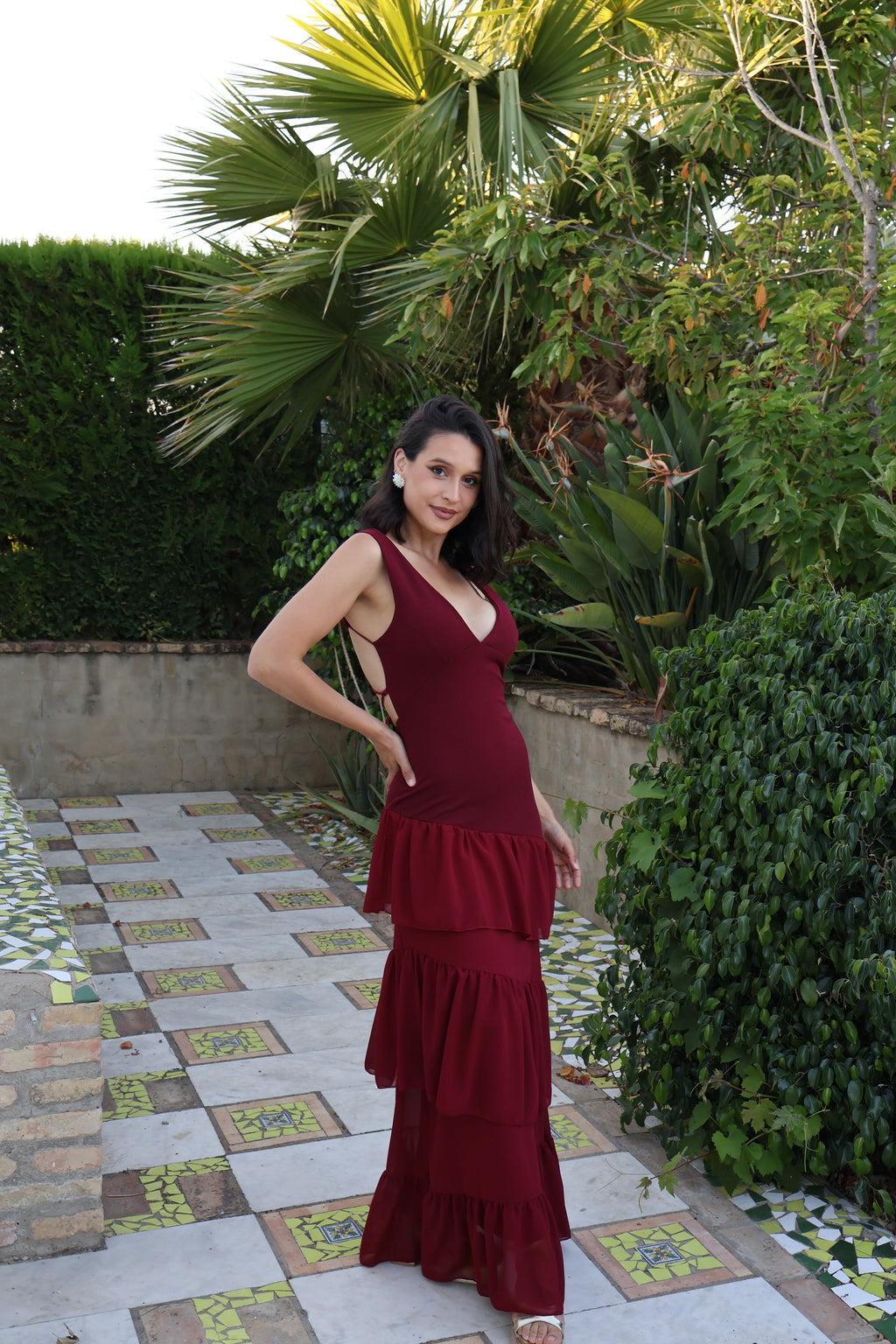 Vestido Ona Burdeos