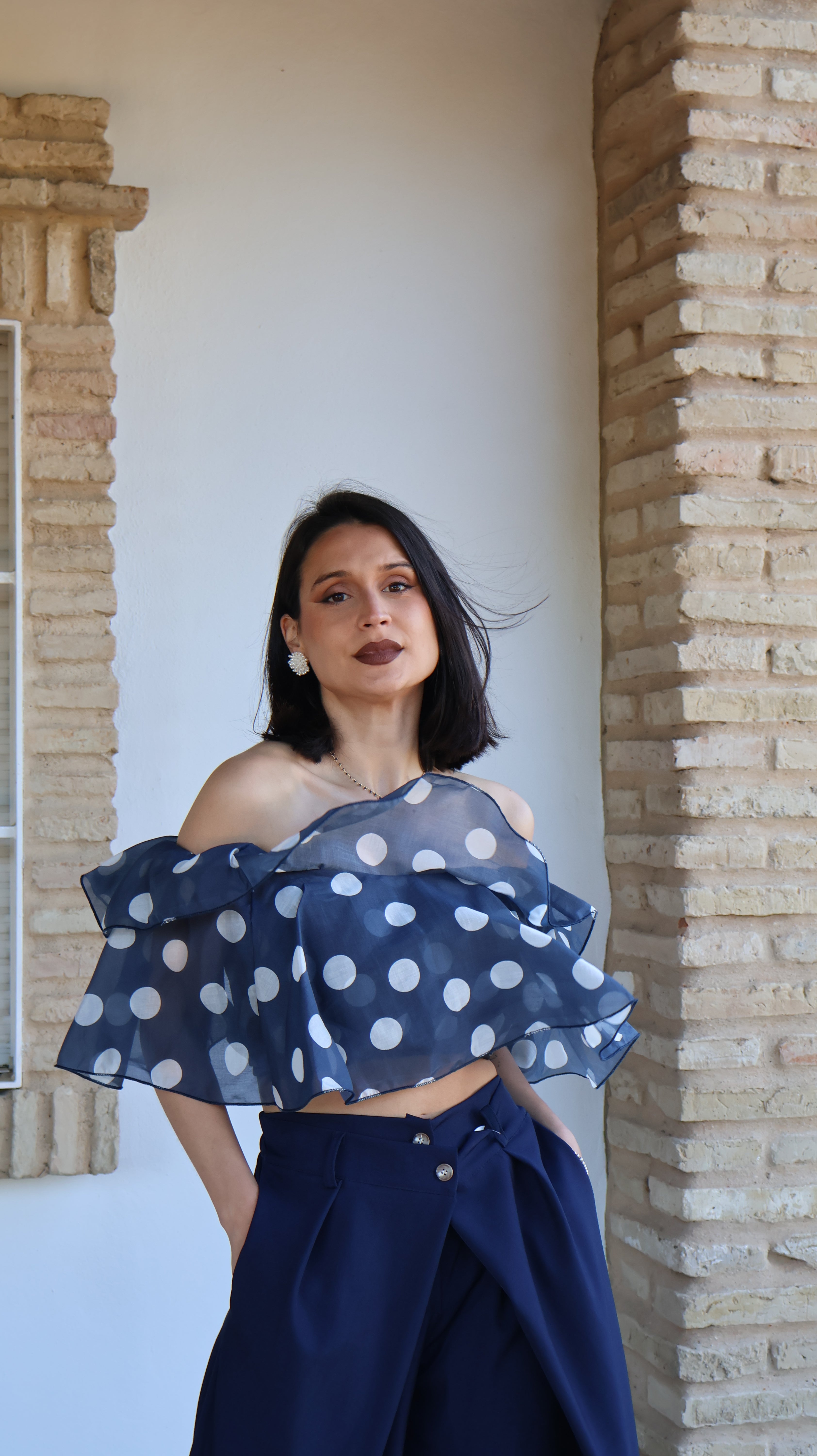 Top lunar azul