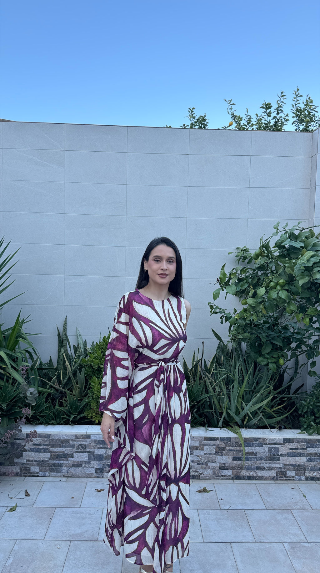 Vestido fluido estampado