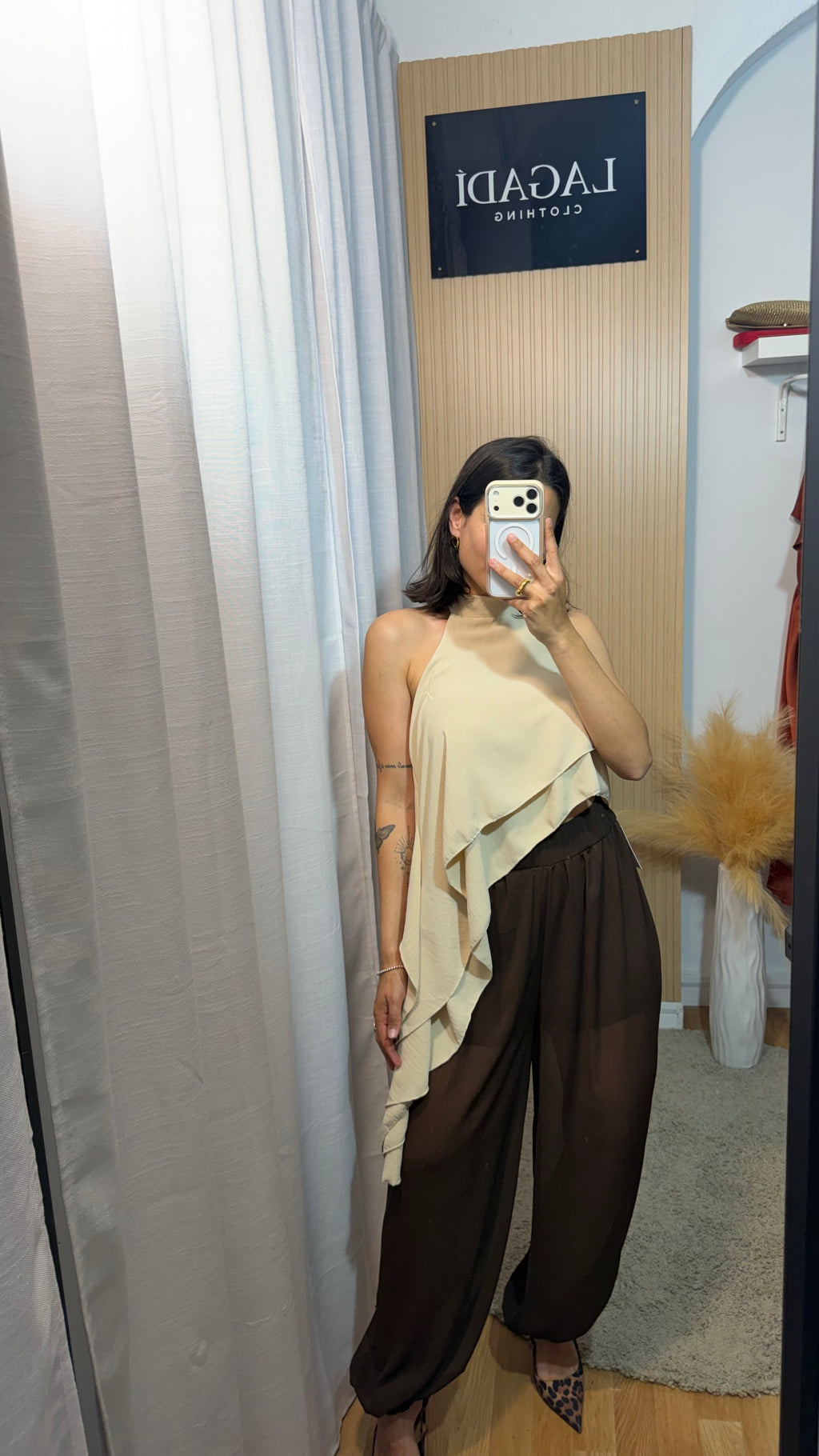 Pantalón bombacho Semi marrón