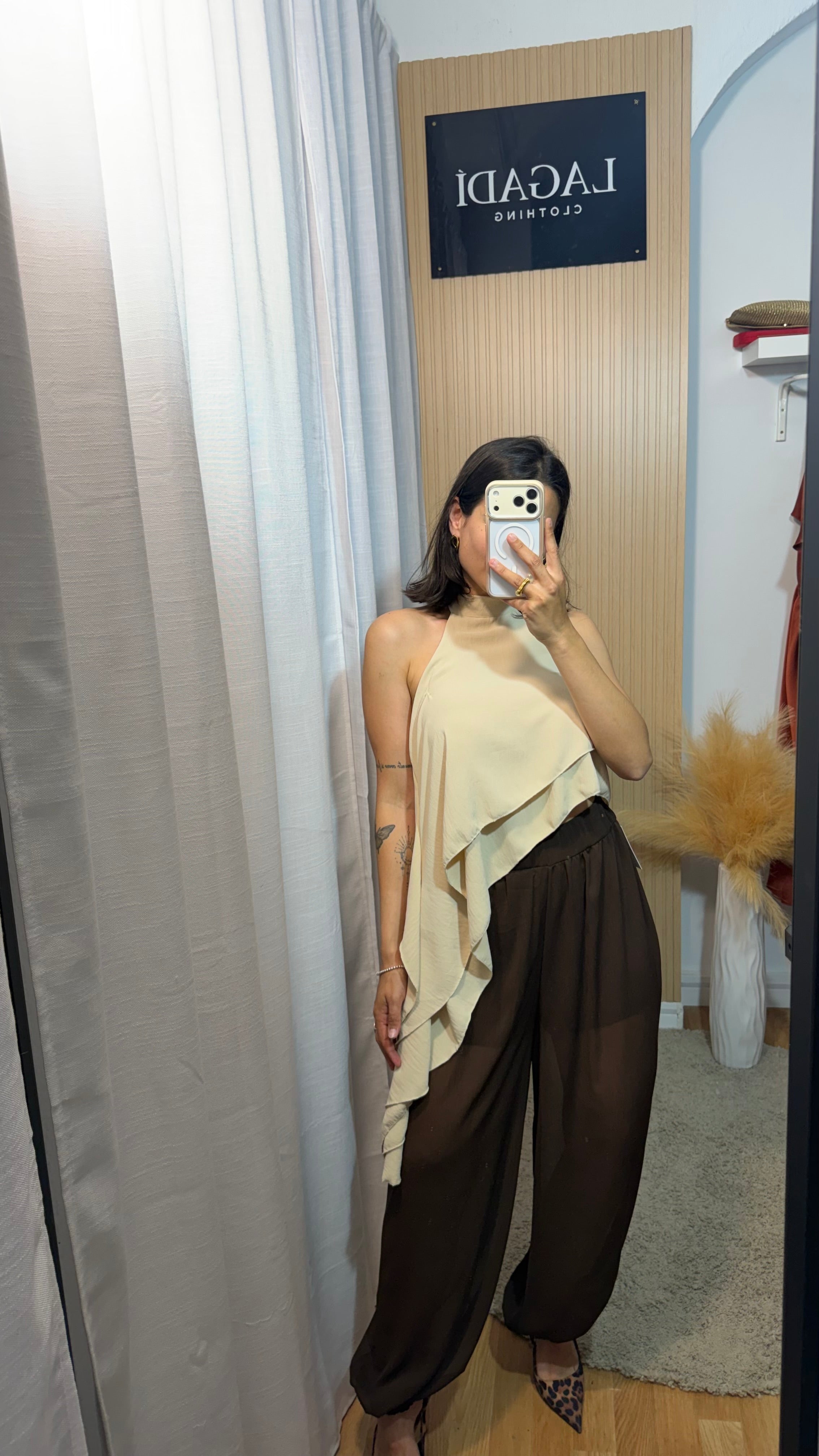 Pantalón bombacho Semi marrón