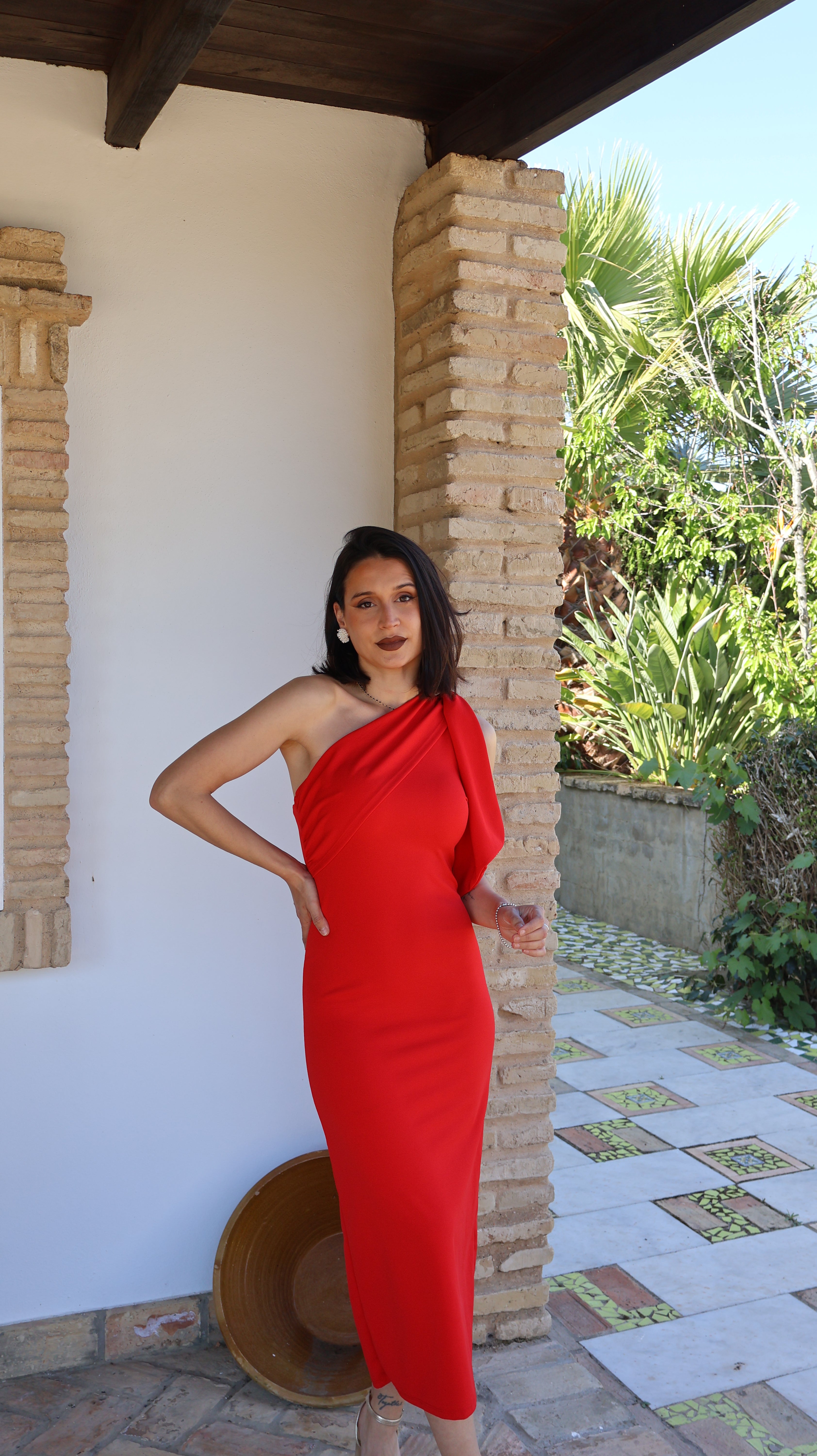Vestido lazo rojo