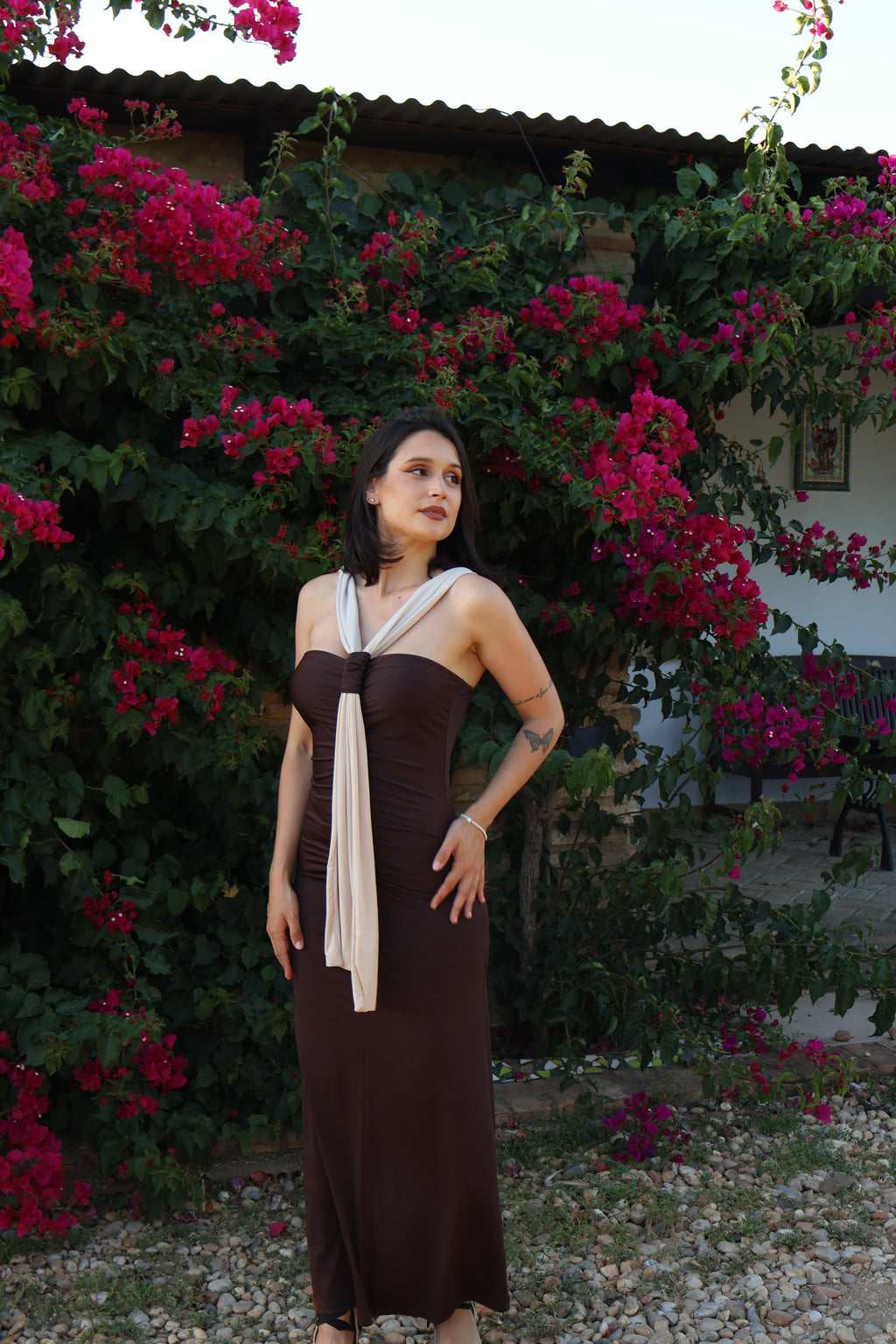 Vestido Olimpia marrón
