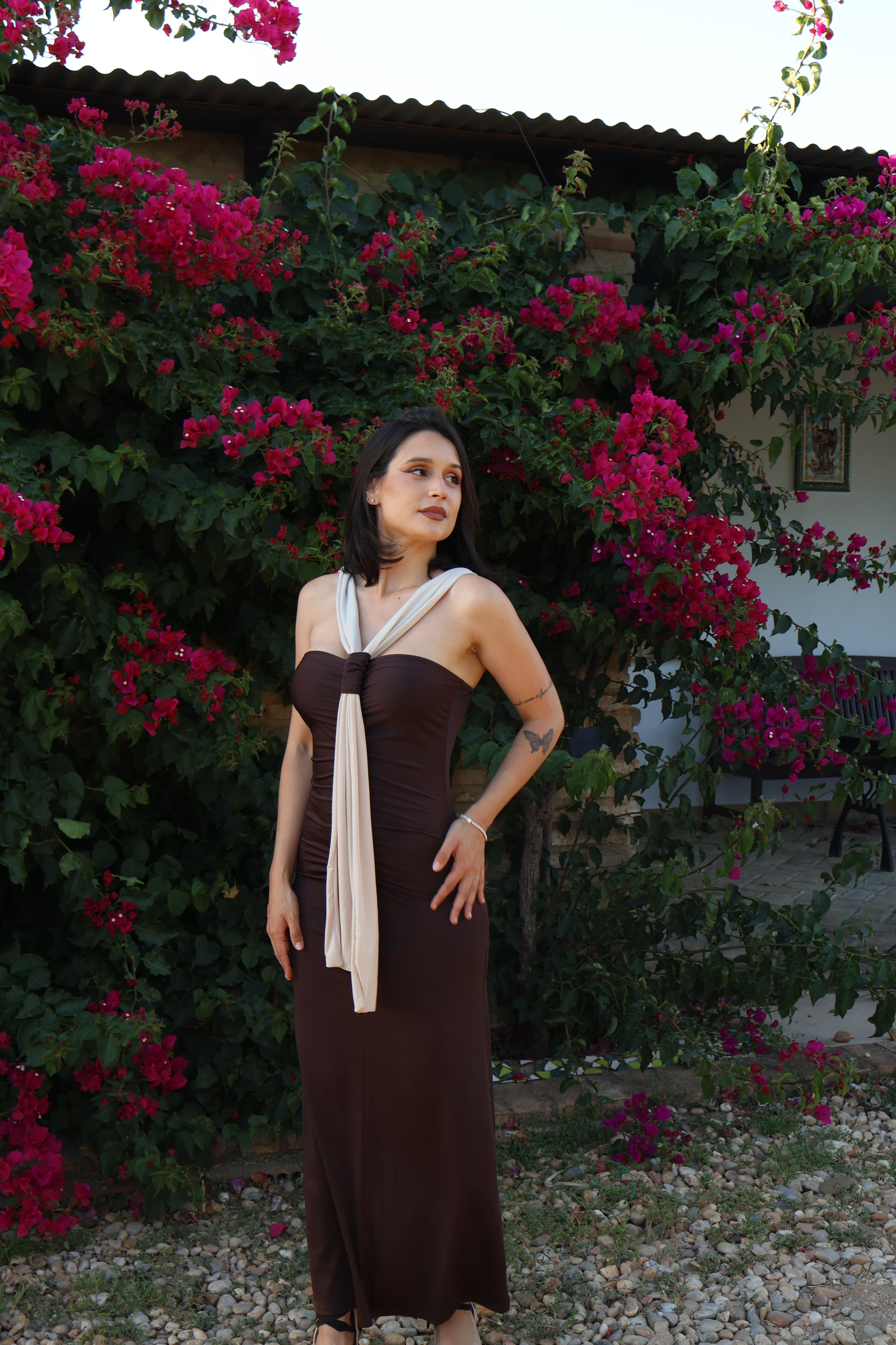 Vestido Olimpia marrón