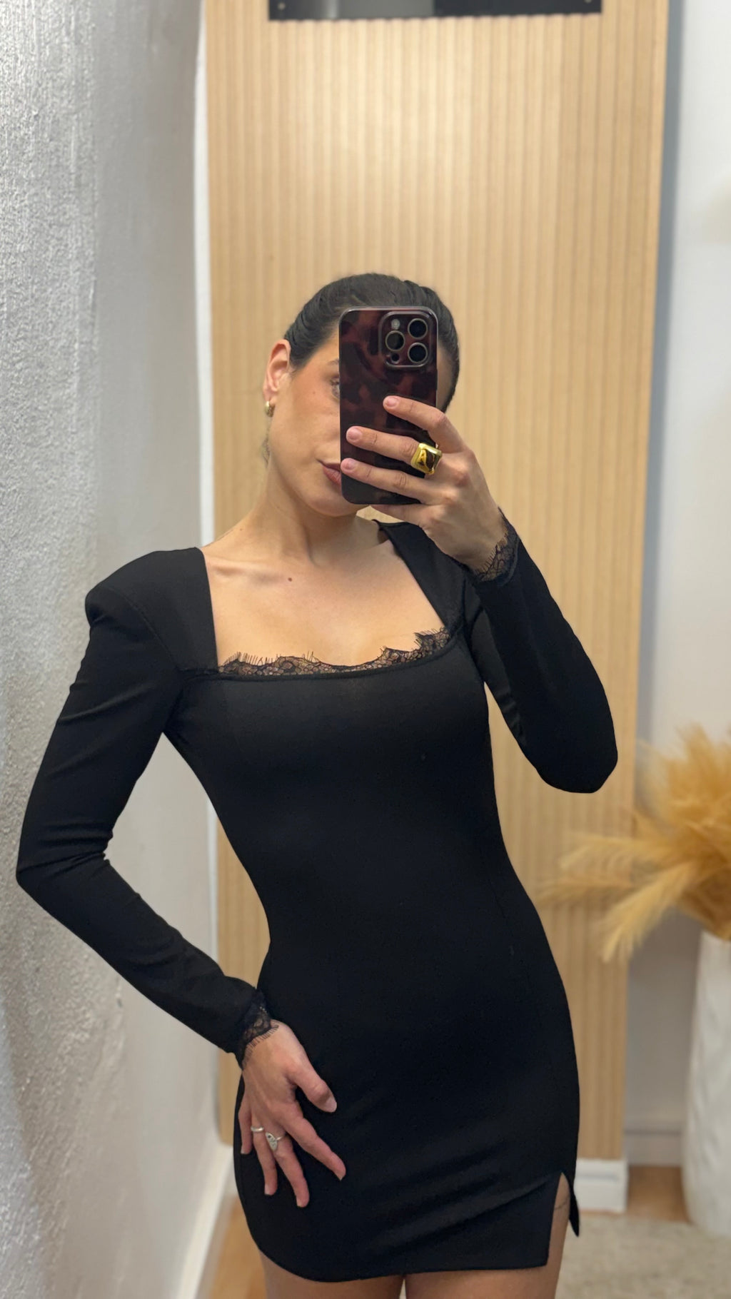 Vestido encaje negro