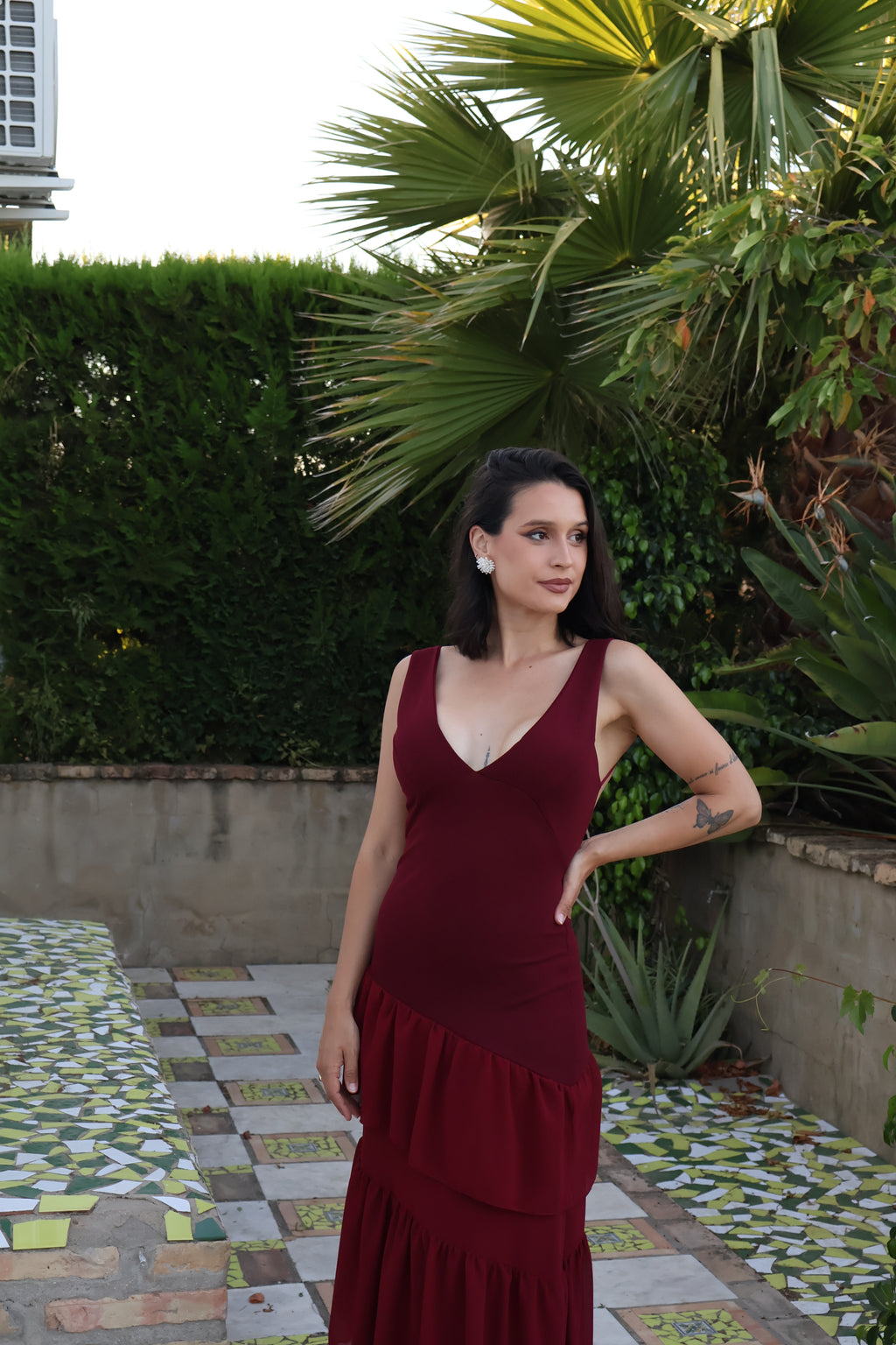 Vestido Ona Burdeos