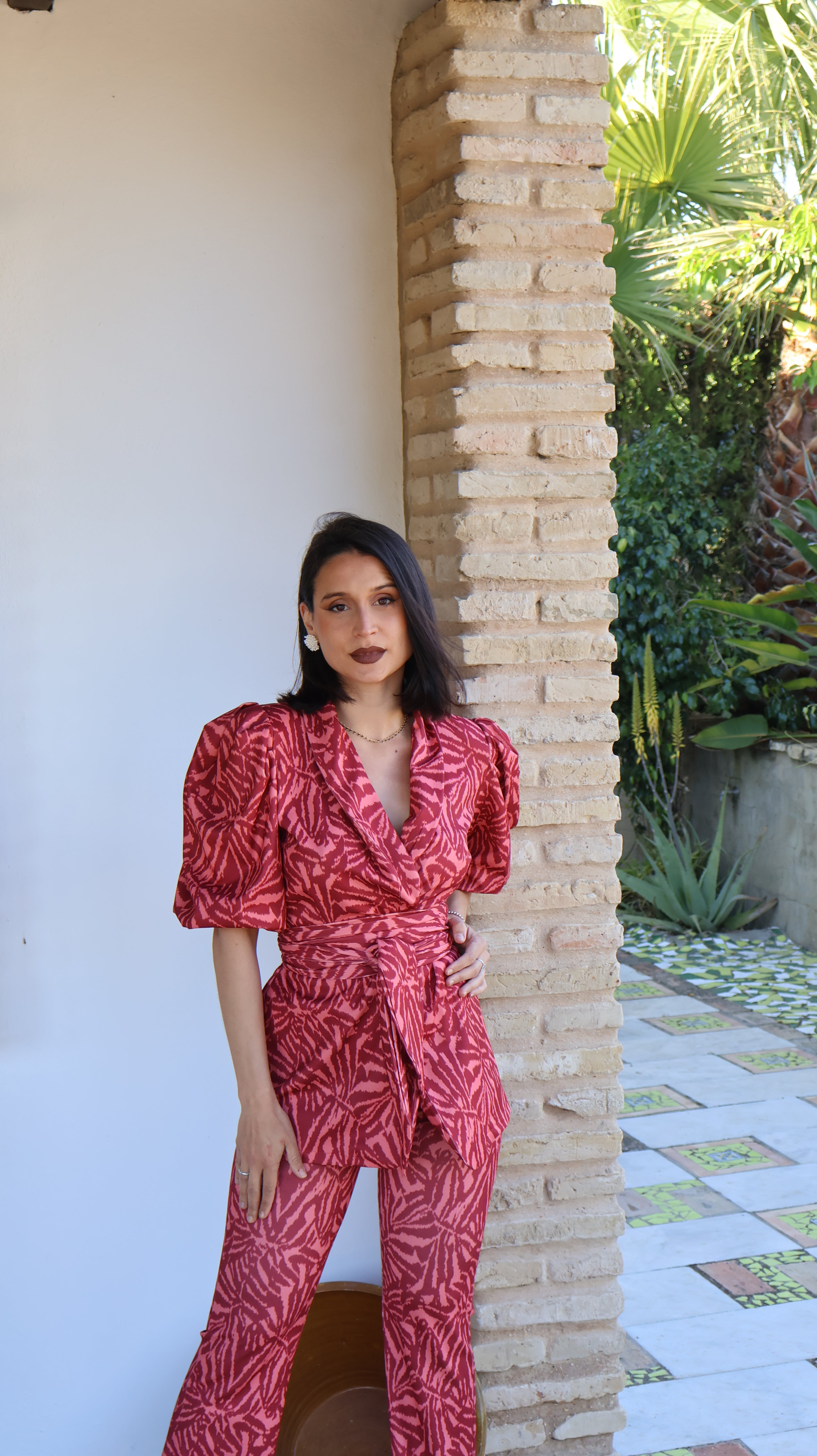 Traje estampado