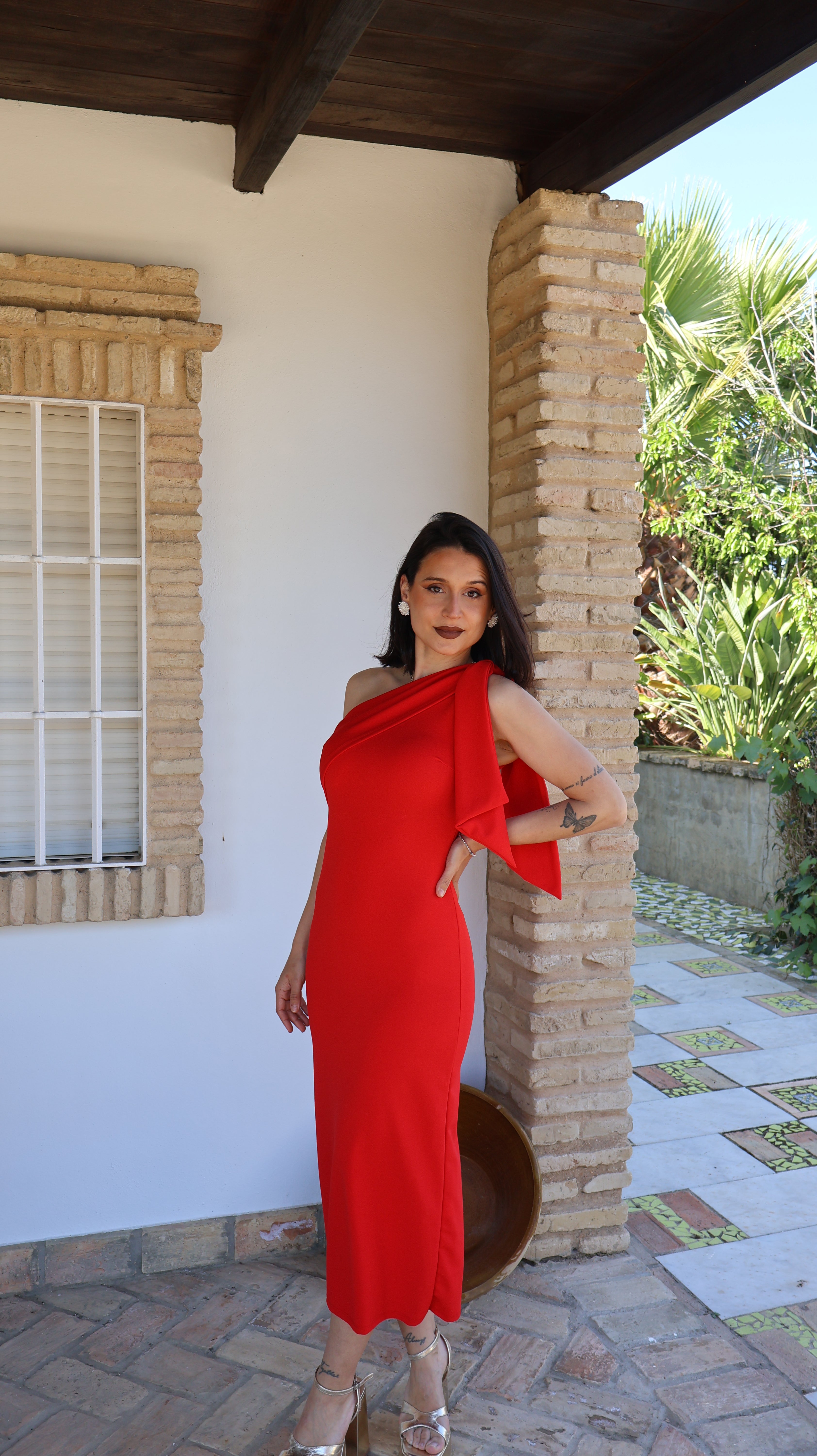 Vestido lazo rojo