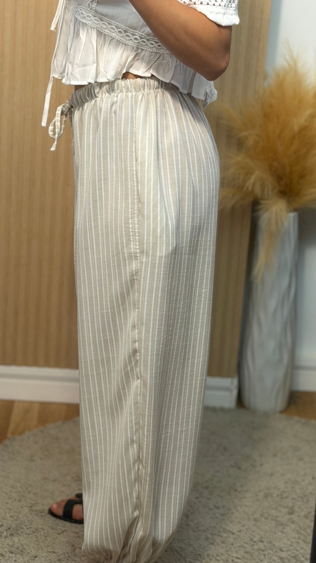 Pantalón bombacho rayas
