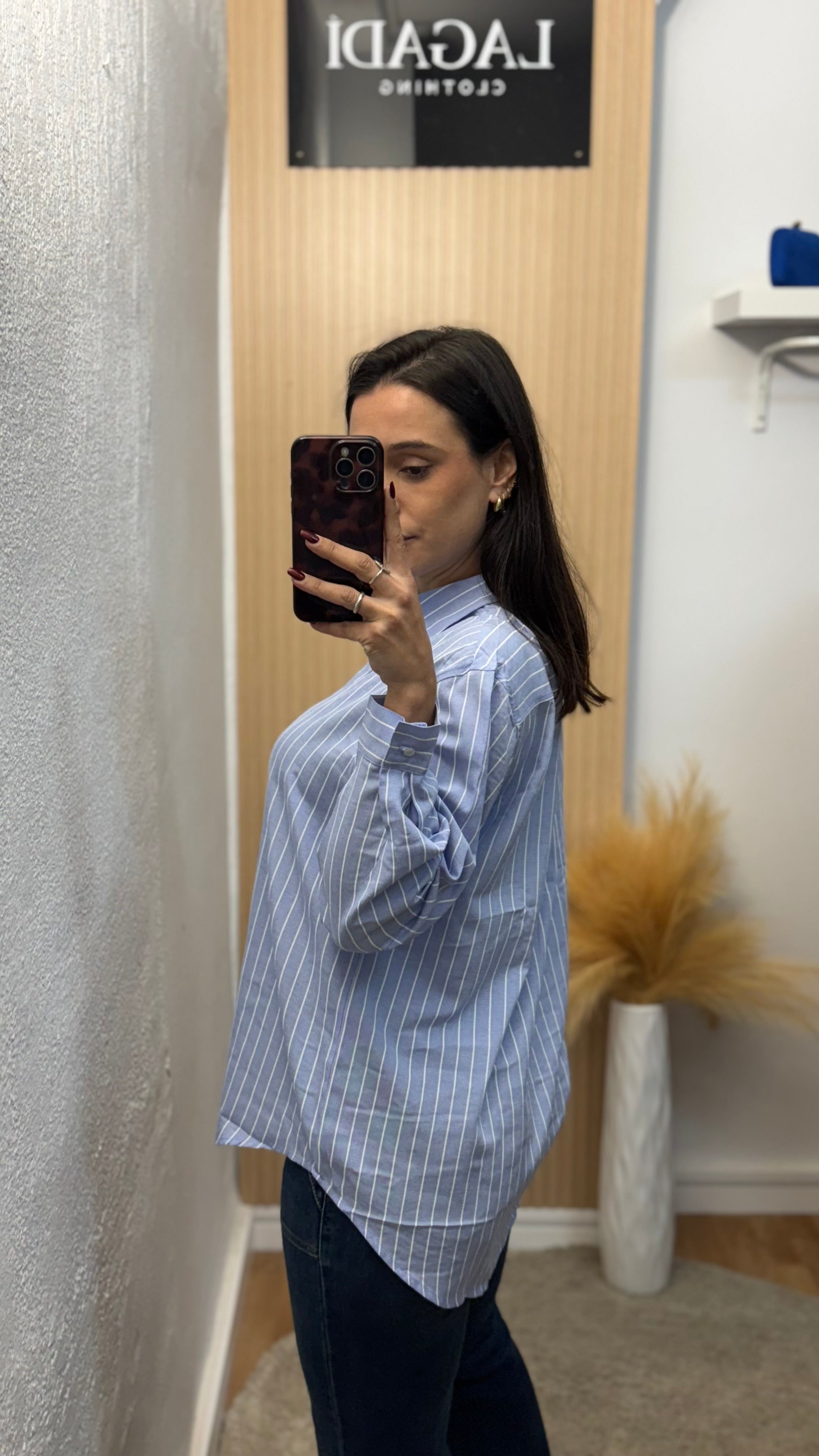 Camisa basic celeste