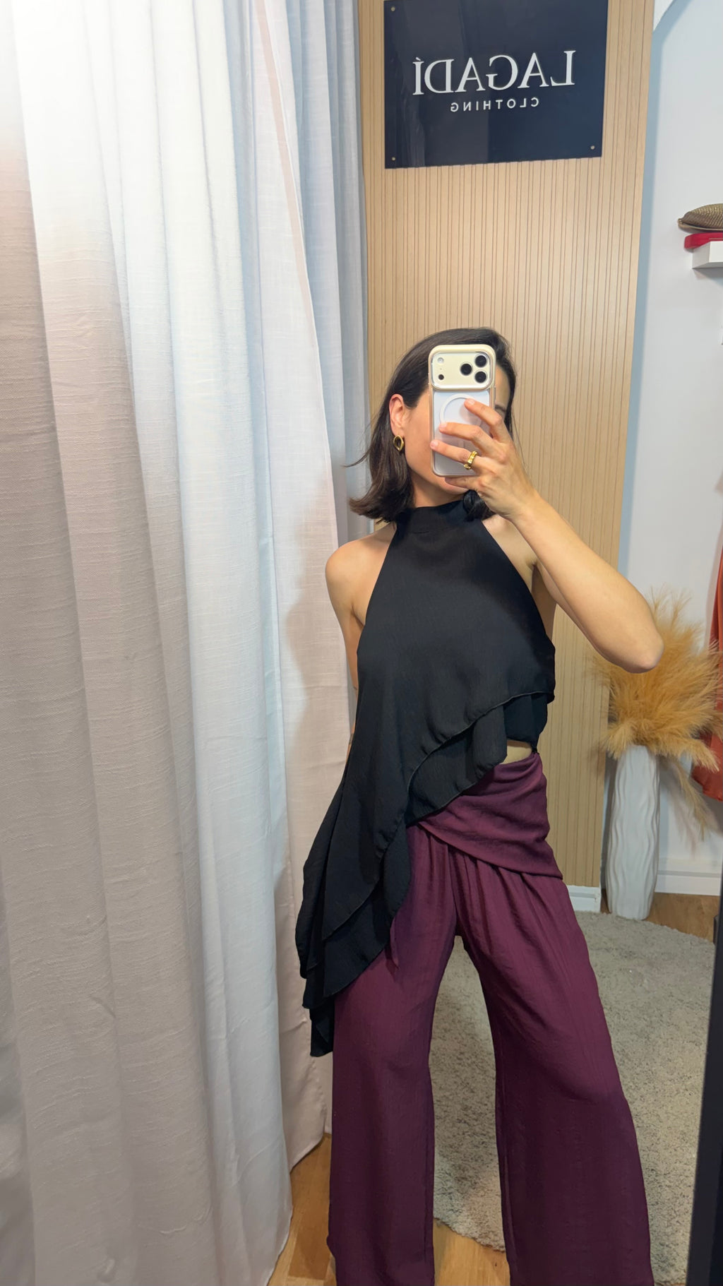 Pantalón pareo Burdeos