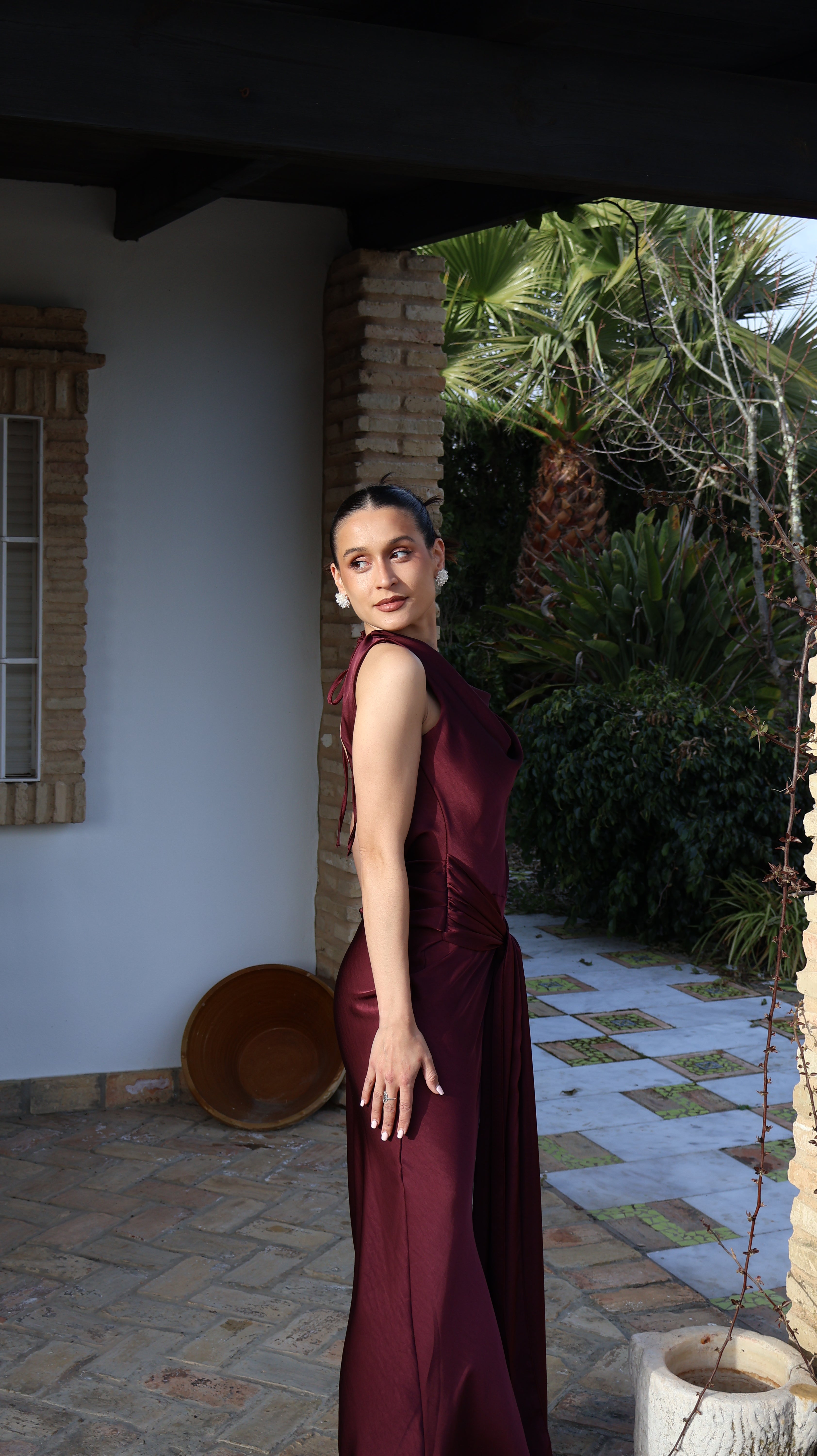 Vestido Carlota Burdeos