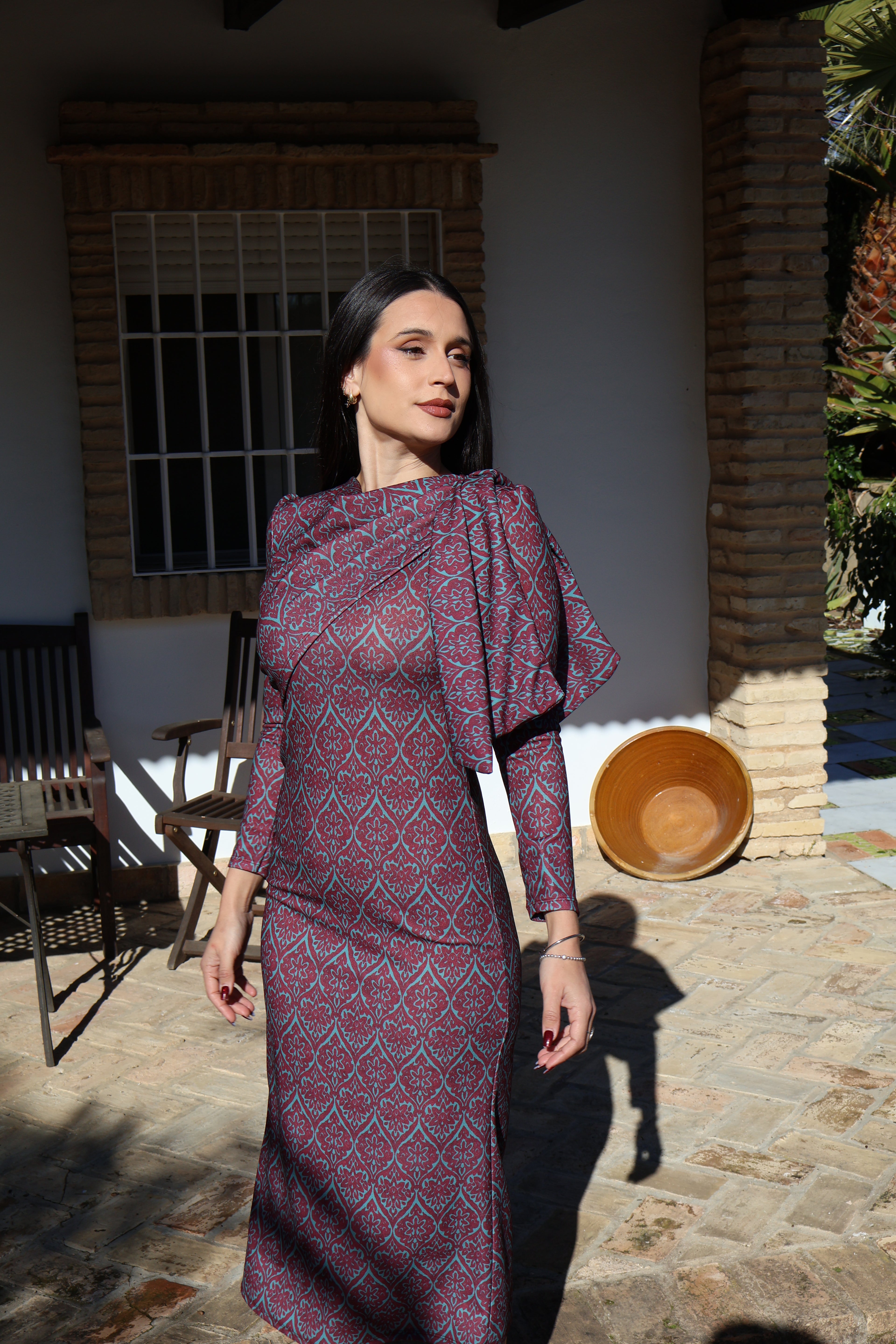 Vestido Lazo estampado