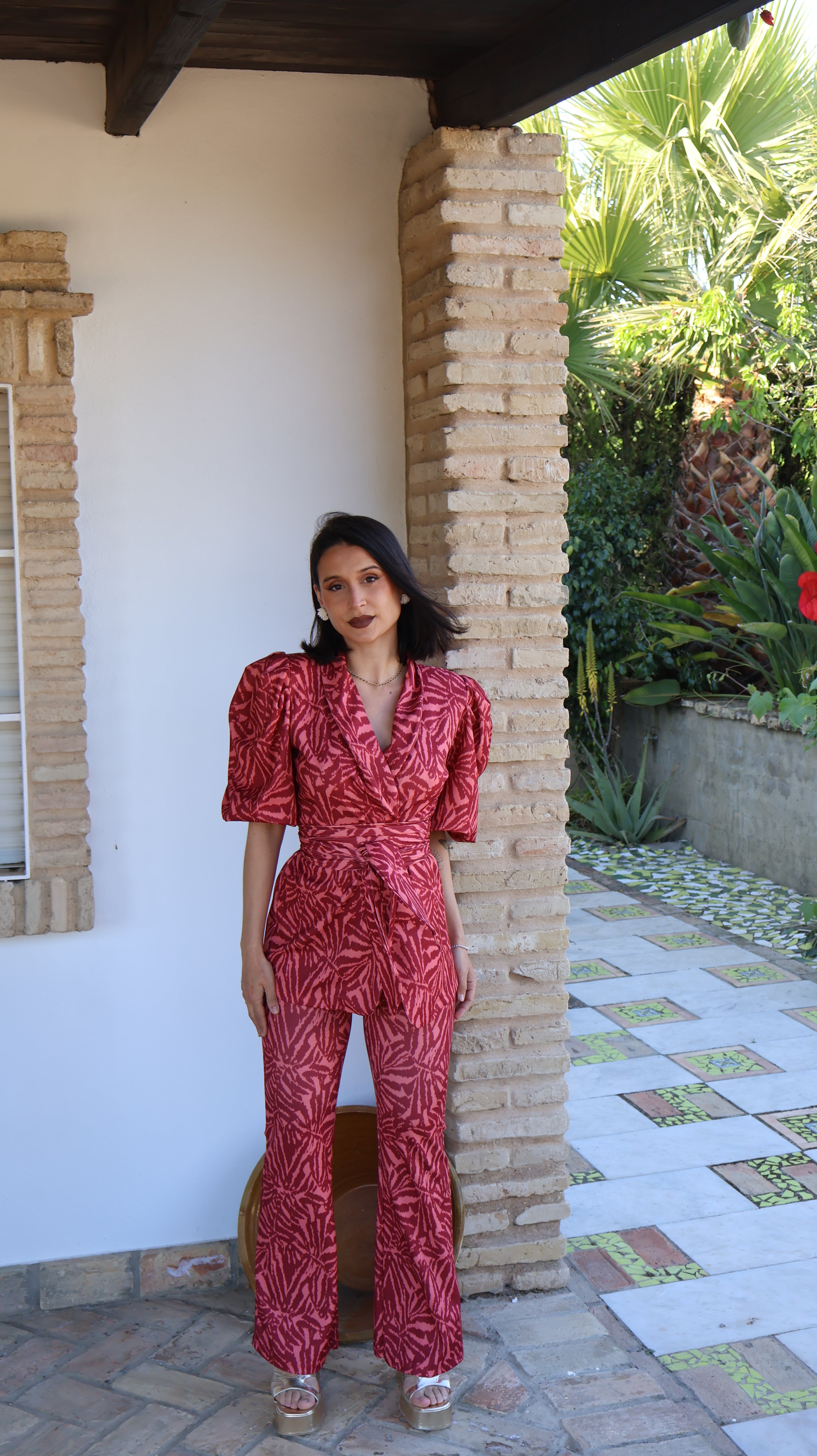 Traje estampado