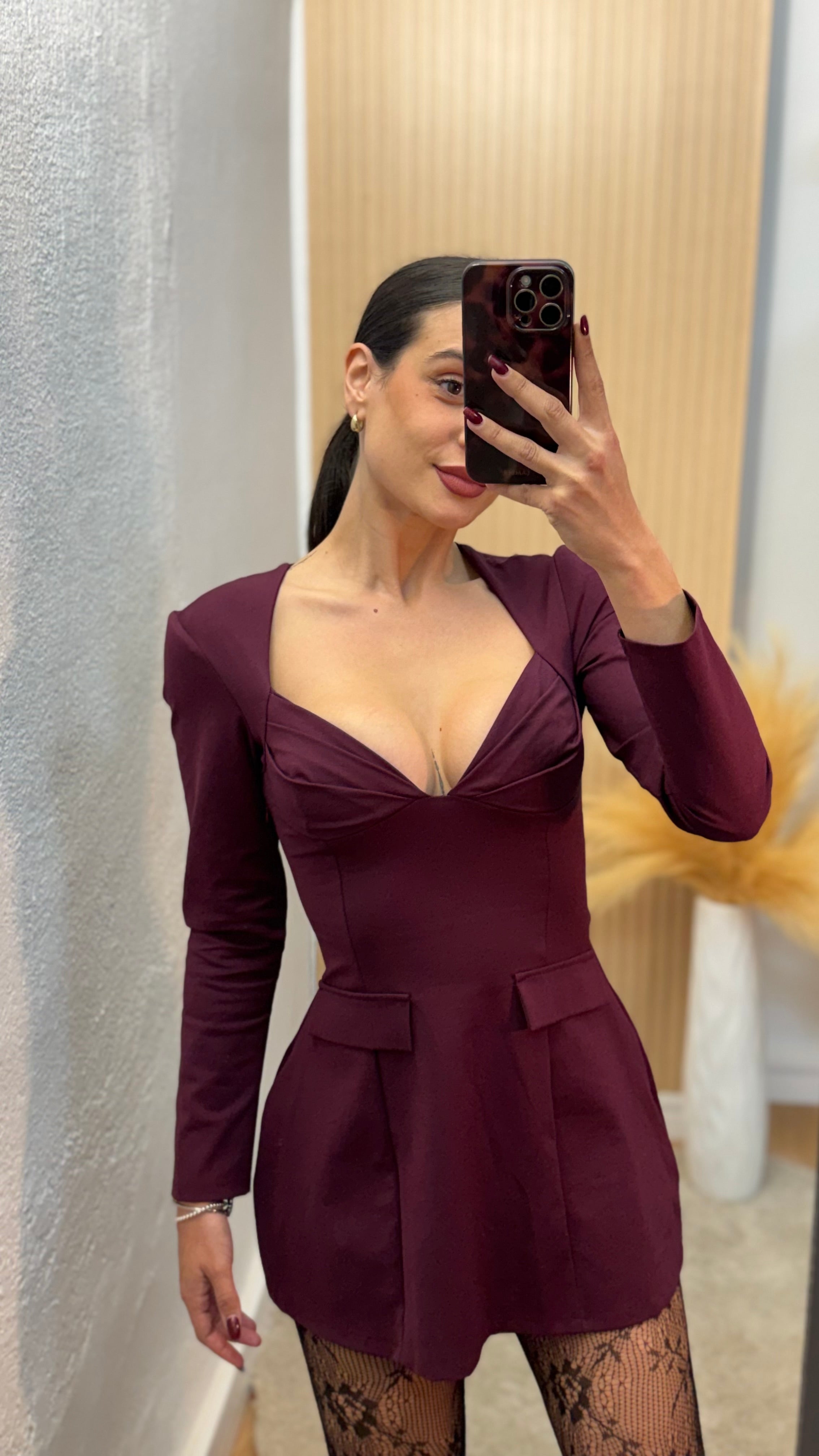 Vestido Nadia Burdeos