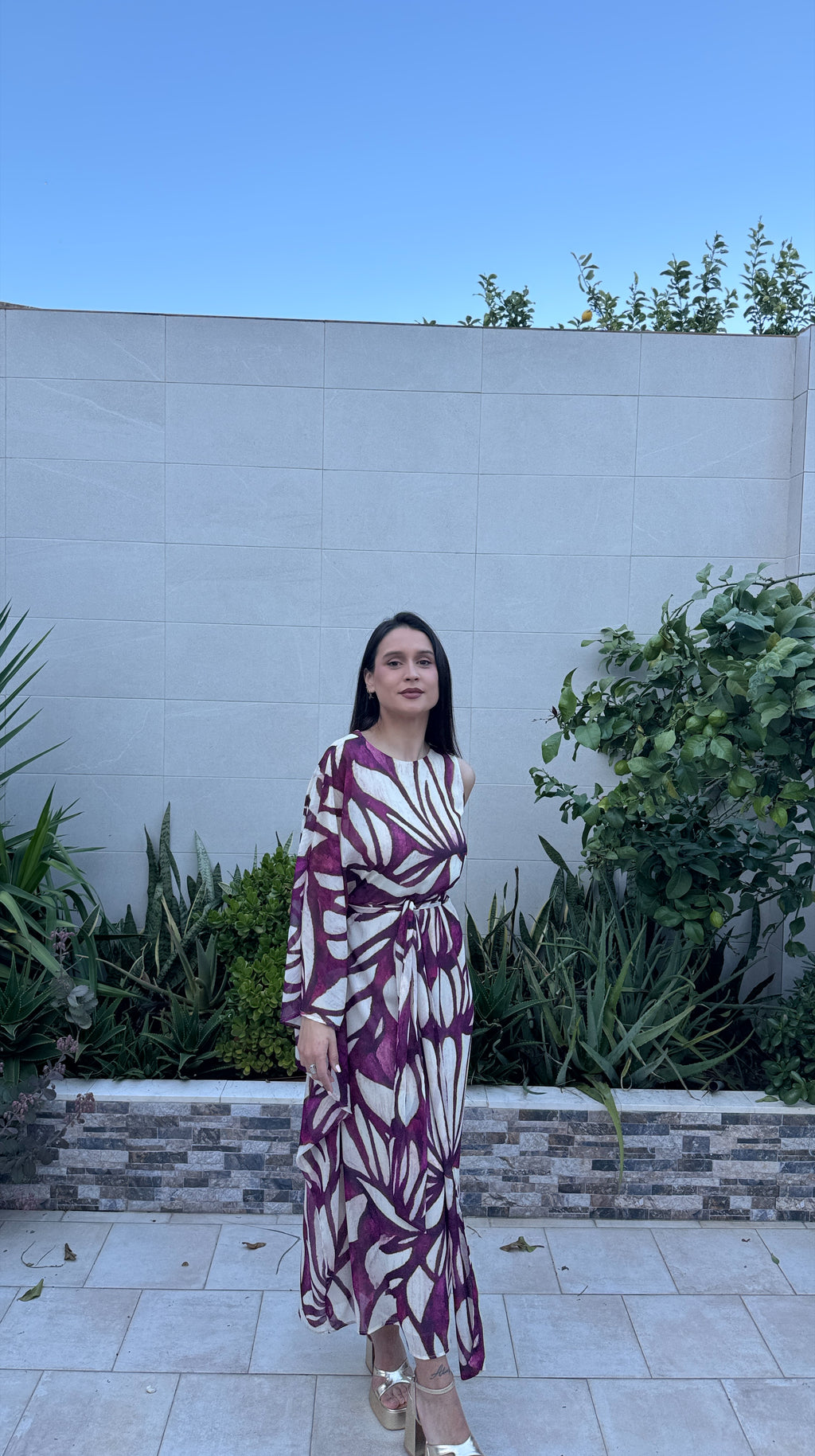 Vestido fluido estampado