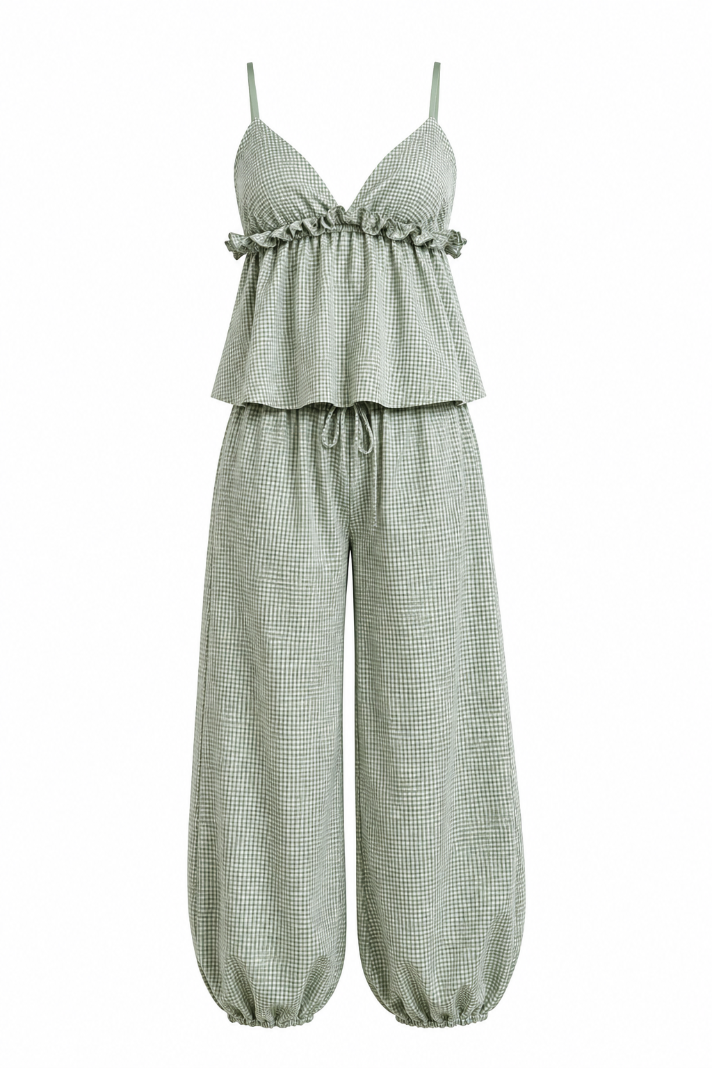 Conjunto VICHY verde agua